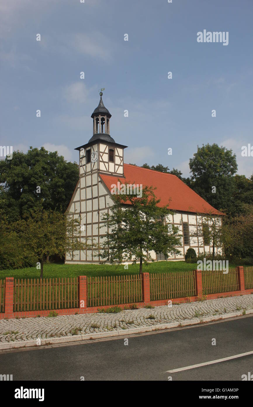 Dans Elbenau Pankratius Eglise Saint-Jean près de Magdebourg, Saxe-Anhalt, Allemagne. Banque D'Images