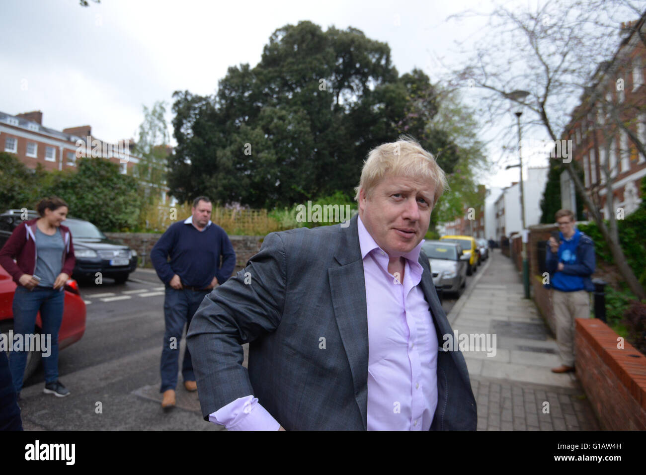 BORIS JOHNSON rencontre TIM MARTIN le jour de l'annonce du Brexit, Boris devient Premier ministre après une série de dons de Tim Martin au parti conservateur Banque D'Images