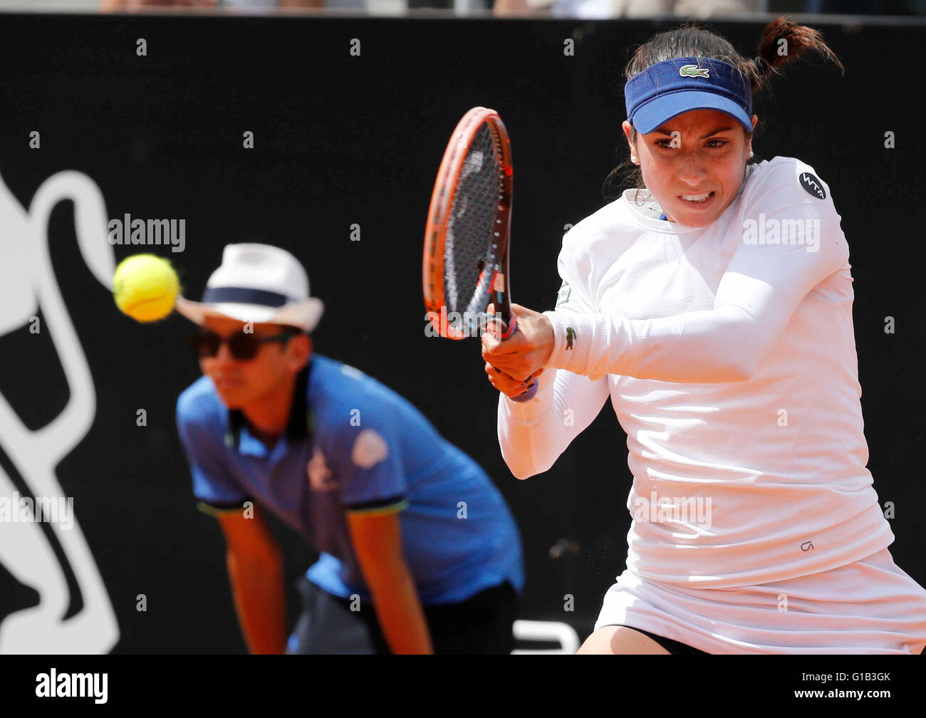 Rome, Italie. 12 mai, 2016. Christina Mchale des USA au cours de 3e tour de l'Open de tennis italienne BNL2016 tournoi contre Serena Williams, de l'USA au Foro Italico à Rome, Italie, le 12 mai 2016 Crédit : agnfoto/Alamy Live News Banque D'Images