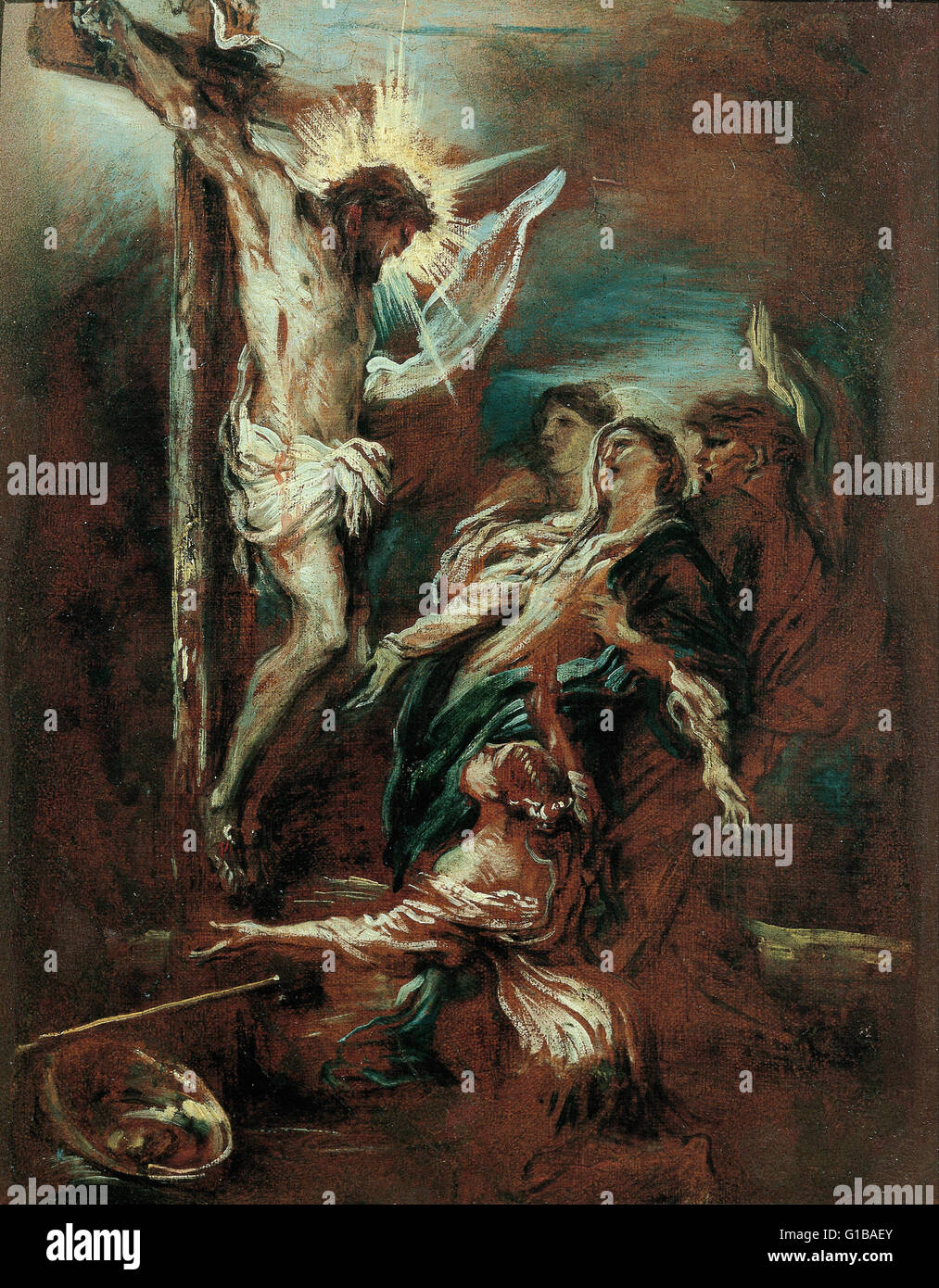 Grechetto (Giovanni Benedetto Castiglione) - crucifixion - Musei di Strada Nuova Genova Banque D'Images