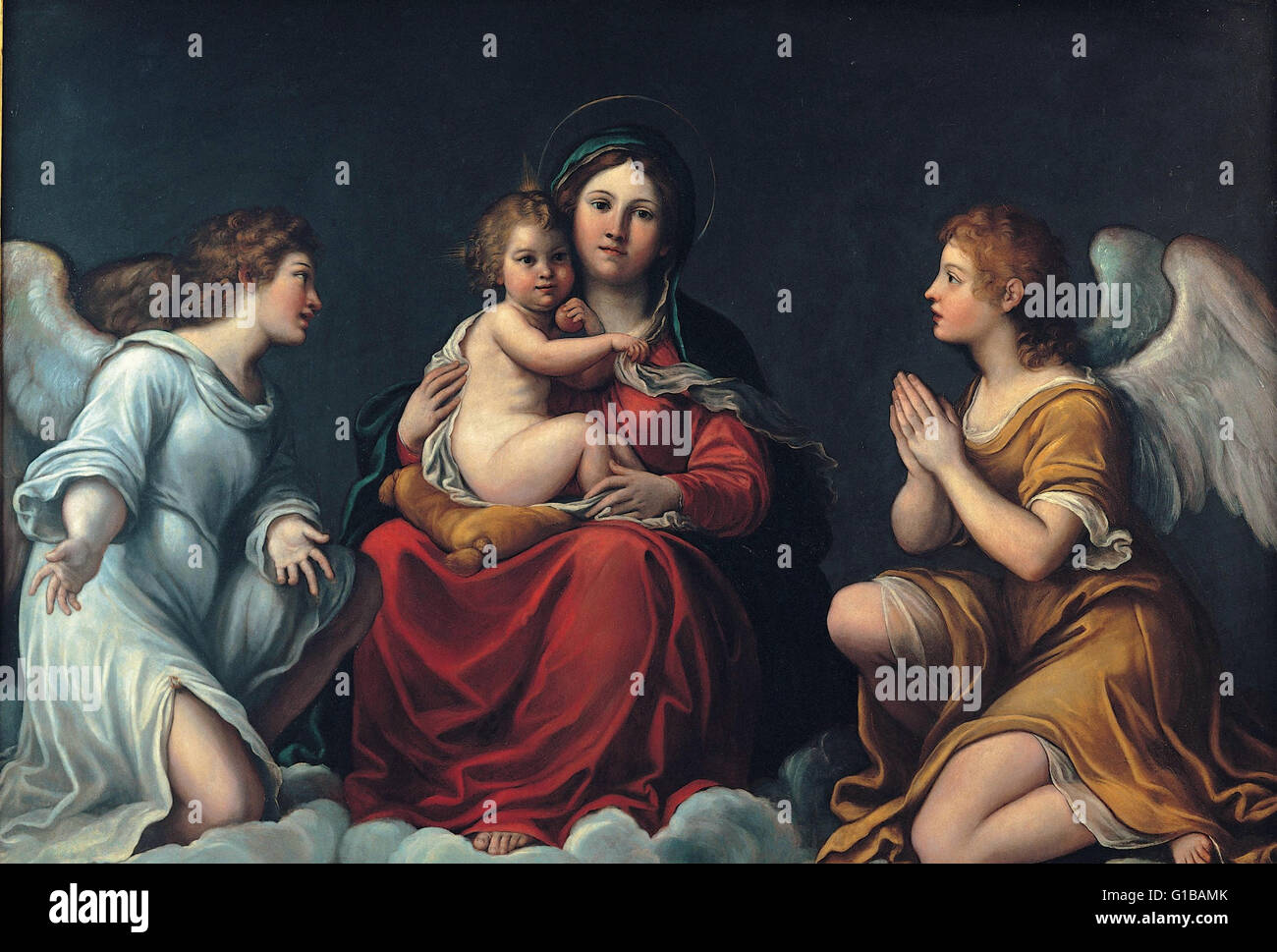 Francesco Albani - Vierge à l'enfant et anges - Musei Capitolini Roma Banque D'Images