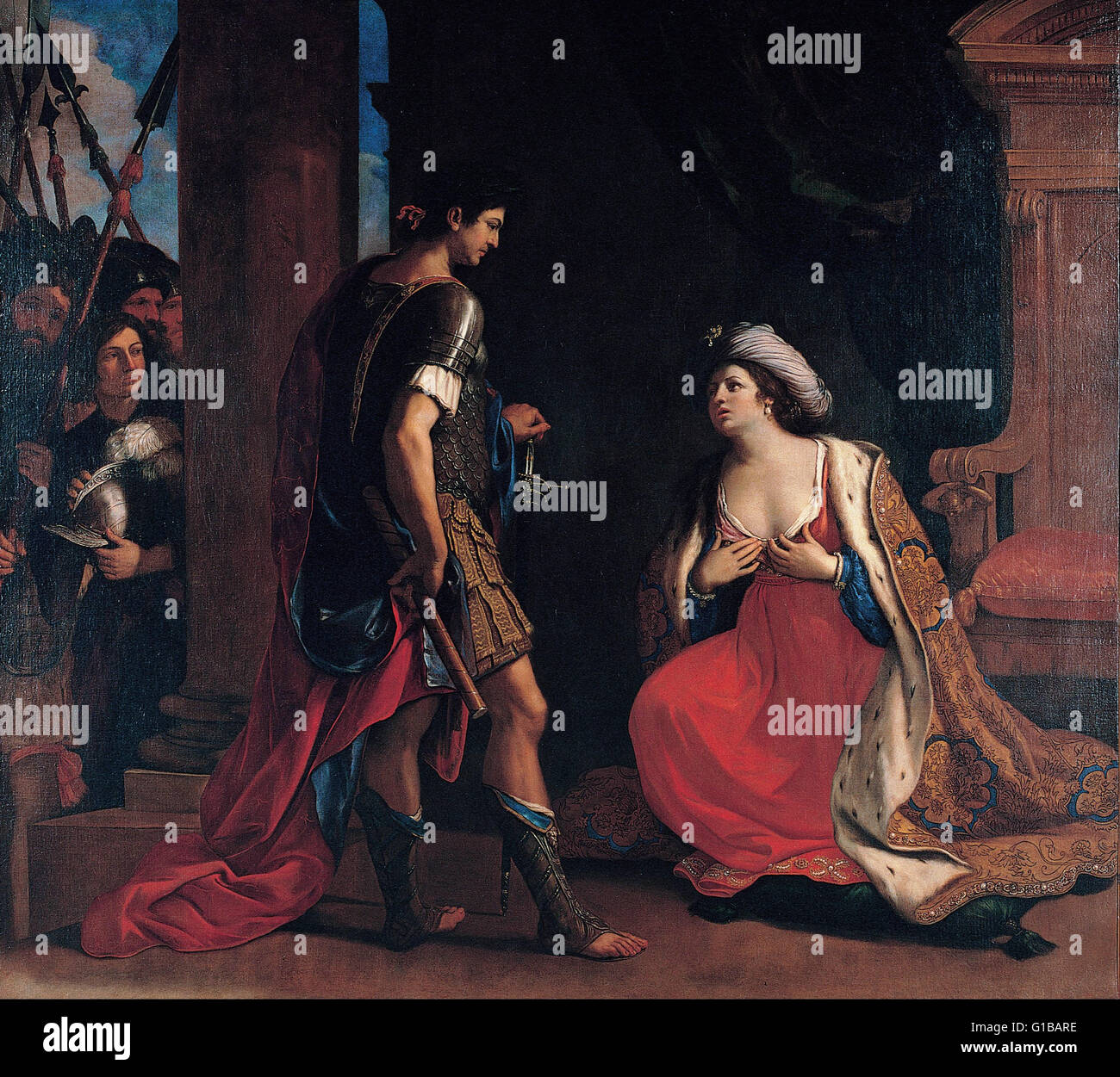 Guercino - Cléopâtre et Octave - Musei Capitolini Roma Banque D'Images