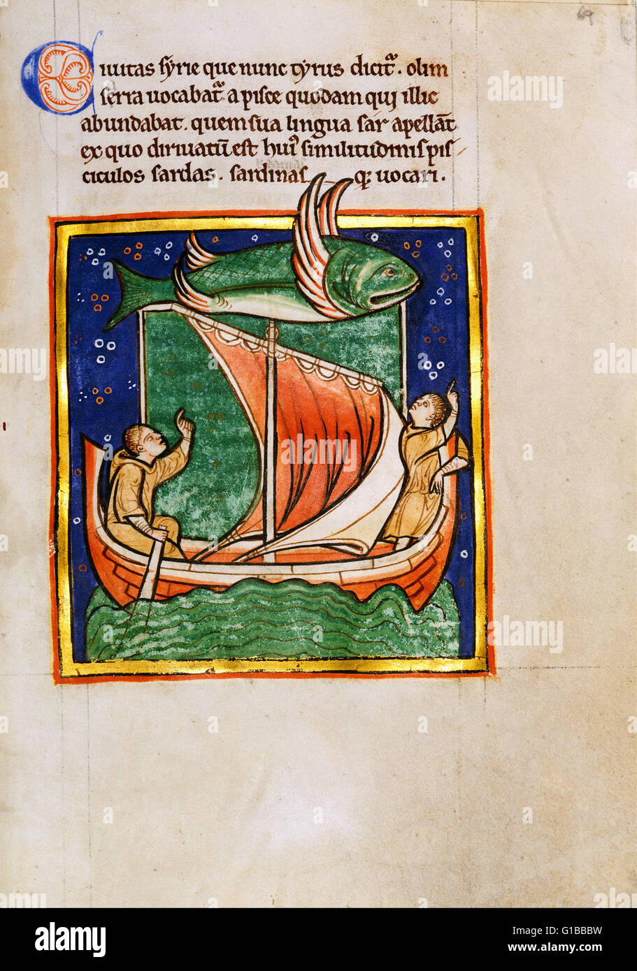 Le poisson-scie et de navire - La Bibliothèque Morgan Banque D'Images