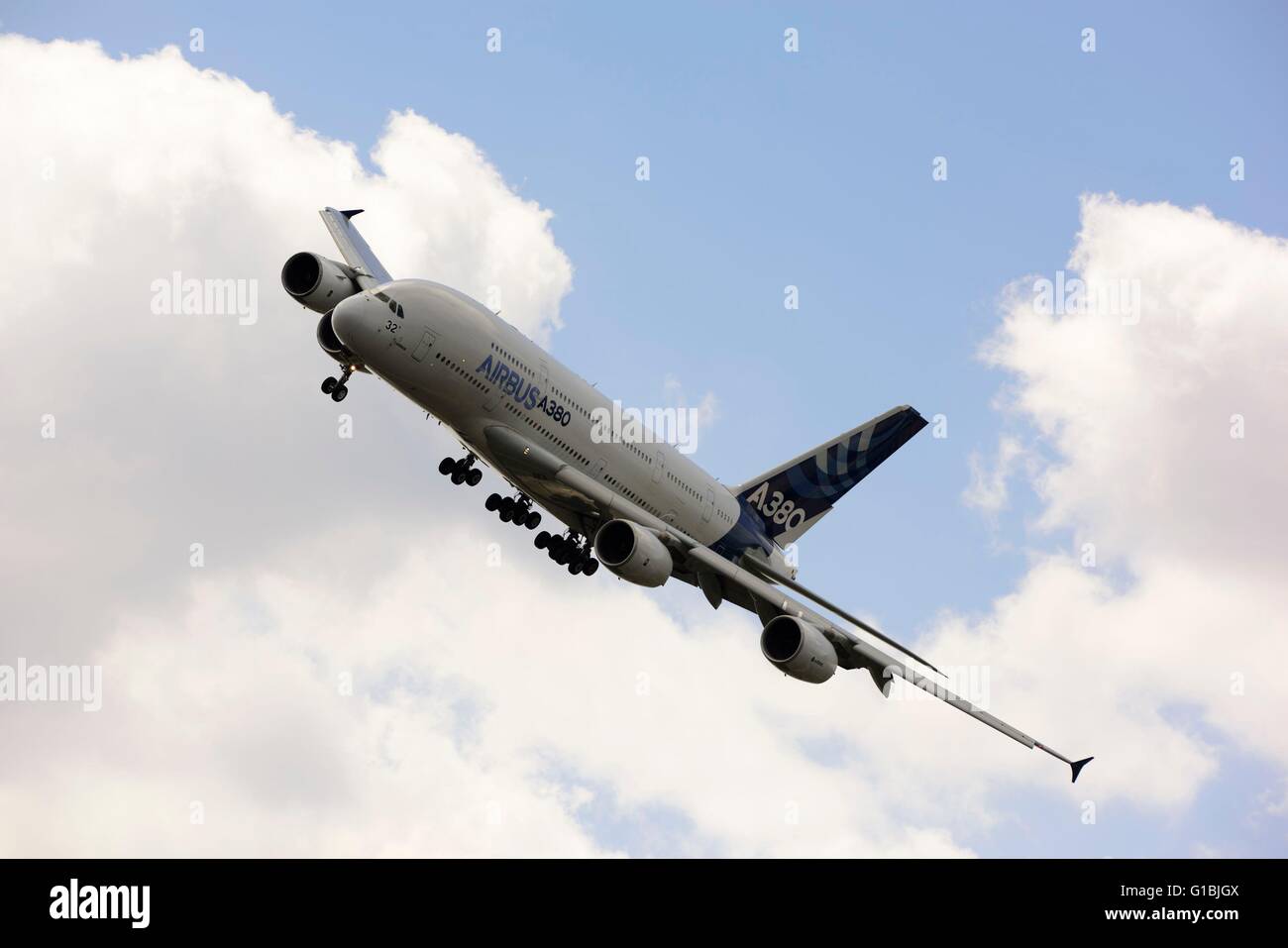 France, Val d'Oise, Le Bourget, l'aéroport du Bourget, l'Airbus A380 au salon du Bourget l'aviation Banque D'Images