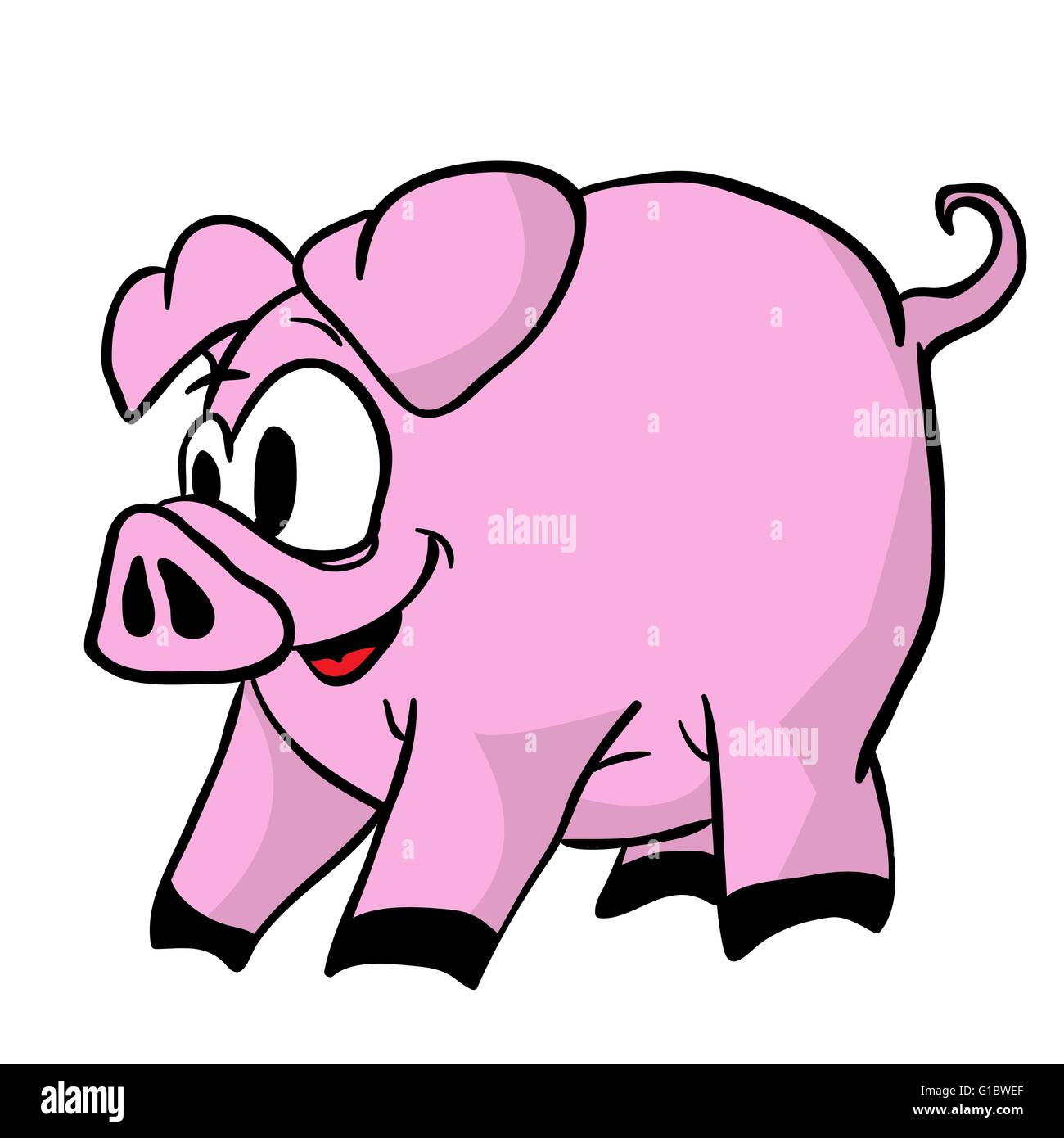 Pig cartoon illustration Illustration de Vecteur