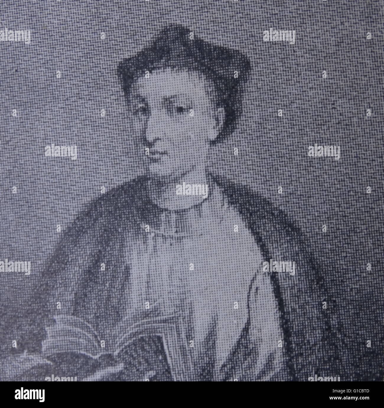 Portrait de Thomas a Kempis (1380-1471) un chanoine régulier de la fin du moyen age et l'auteur de l'Imitation de Jésus-Christ. En date du 15e siècle Banque D'Images