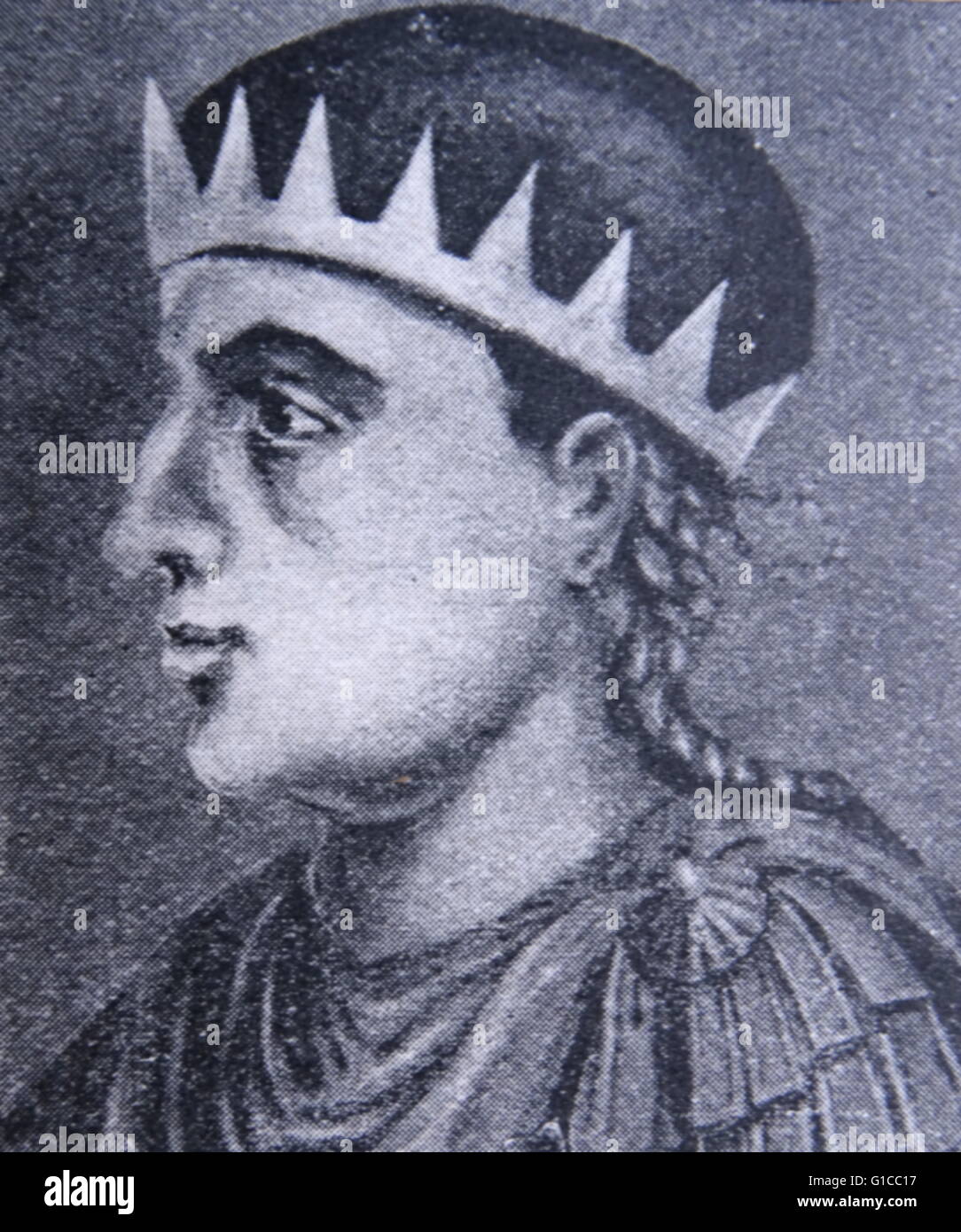 Portrait du roi Egbert de Wessex (771-839), Roi de Wessex. En date du 9e siècle Banque D'Images