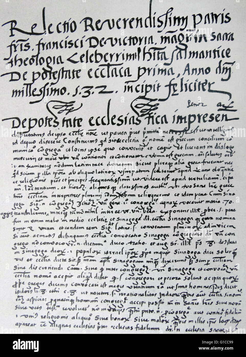 De triumphis ecclesiae un manuscrit en latin. mètre épique élégiaque Par Johannes de Garlandia, un grammairien français qui a enseigné aux universités de Toulouse et Paris. En date du 13e siècle Banque D'Images