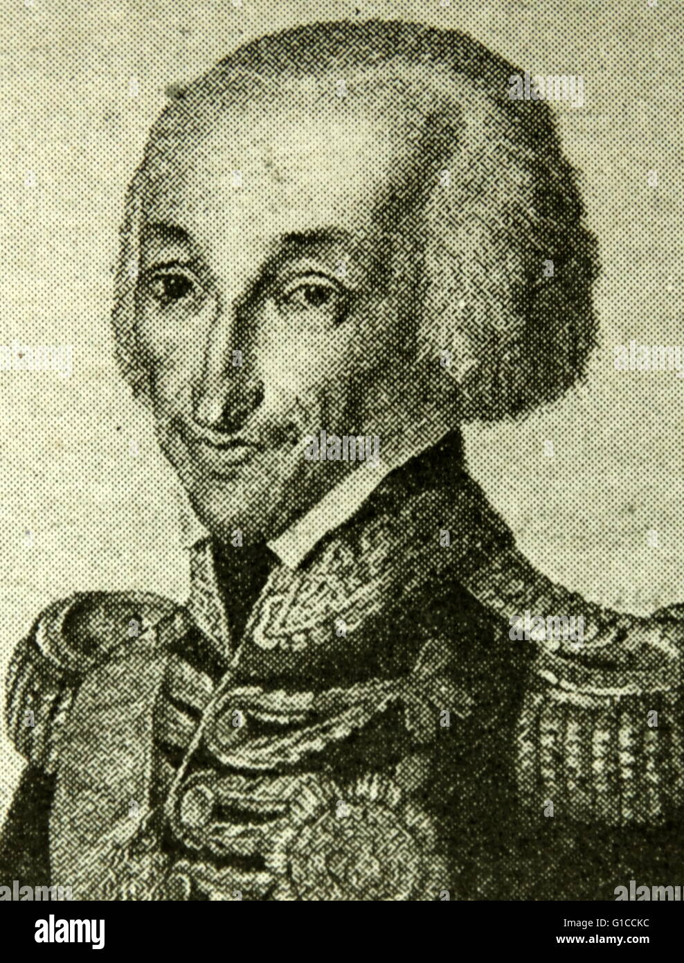 Portrait de Victor-emmanuel I de Sardaigne (1759-1824) était le duc de Savoie et Roi de Sardaigne. En date du 19e siècle Banque D'Images