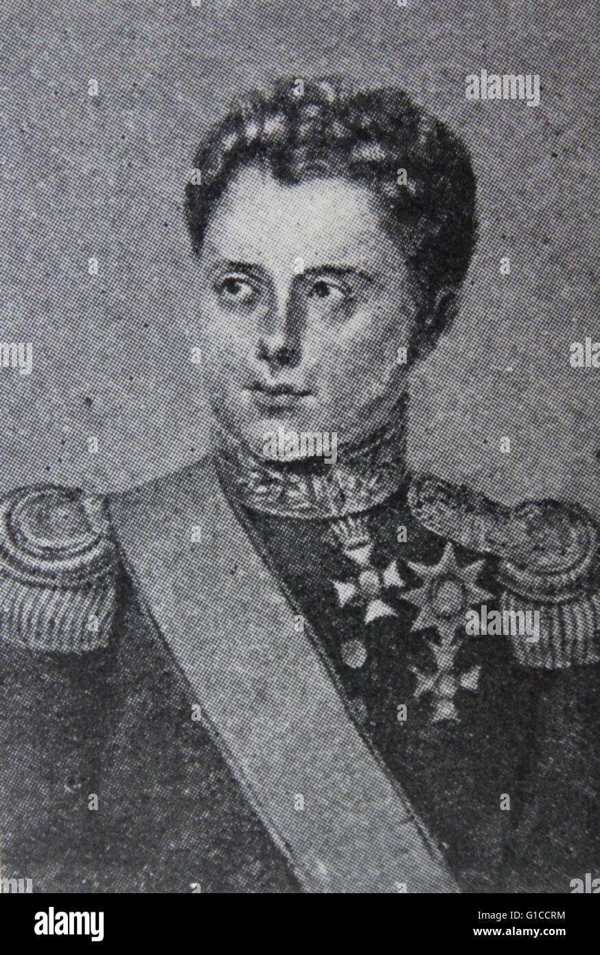 Portrait de William I de Wurtemberg (1781-1864), Roi de Wurtemberg. En date du 19e siècle Banque D'Images
