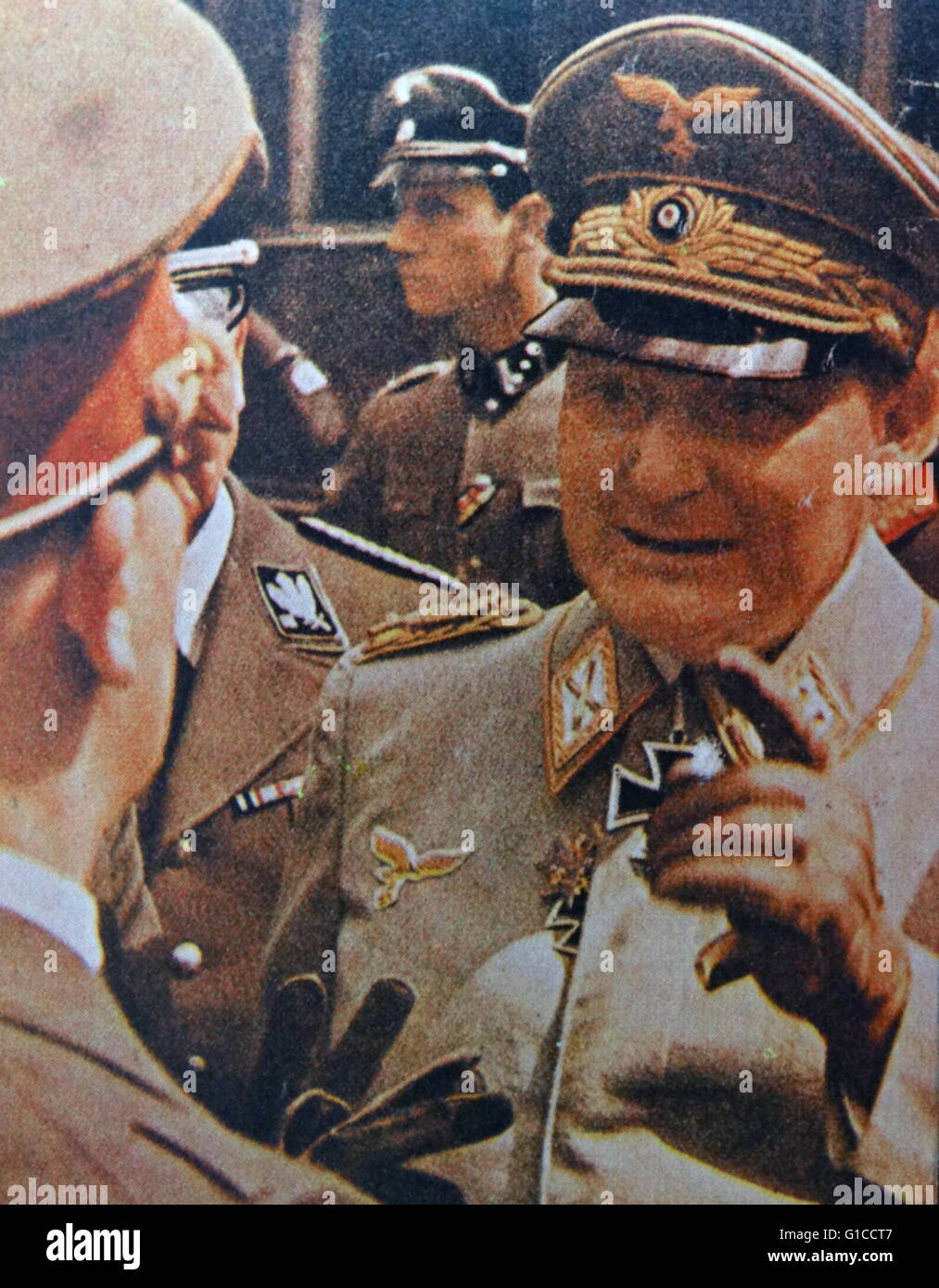 Photographie couleur de Hermann Wilhelm Göring (1893-1946) un homme politique allemand, chef militaire, et membre éminent du parti nazi. En date du 20e siècle Banque D'Images