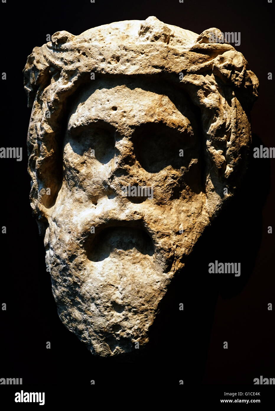 Buste du dieu grec Dyonisos 1er siècle avant J.-C. - Ier siècle ap. Banque D'Images