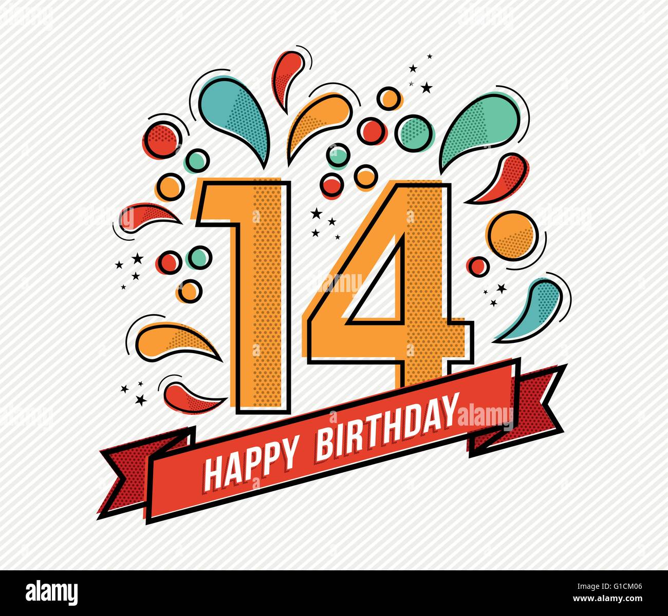 Joyeux Anniversaire Numero 14 Cartes De Vœux Pendant 14 Ans Dans L Art Moderne Ligne Plate Avec Des Formes Geometriques Colorees Image Vectorielle Stock Alamy Joyeux Anniversaire Numero 14 Cartes De Vœux Pendant 14 Ans Dans L Art Moderne Ligne Plate Avec Des Formes Geometriques Colorees Image Vectorielle Stock Alamy
