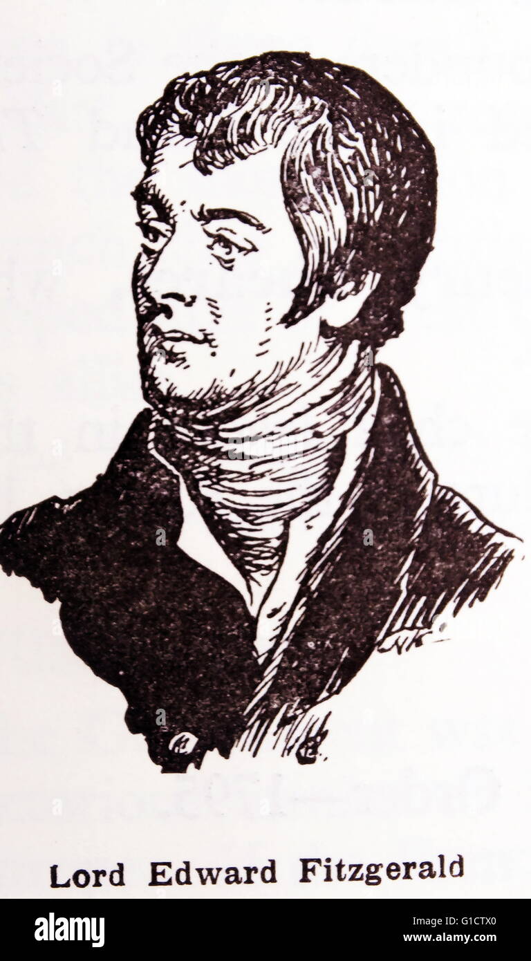 Lord Edward Fitzgerald (1763-1798), révolutionnaire Irlandais Banque D'Images