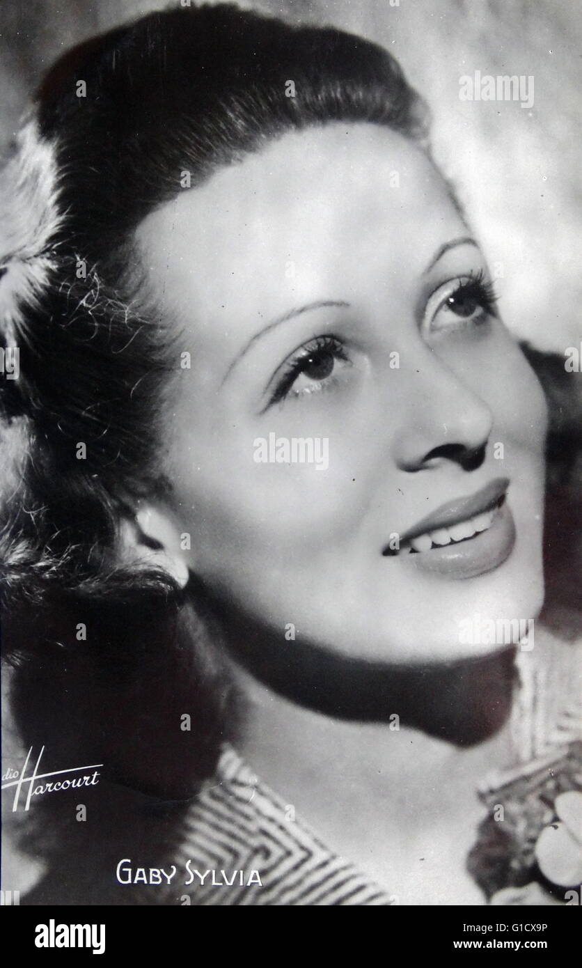 Gaby Sylvia (1920-1980) une actrice italienne. En date du 20e siècle Banque D'Images