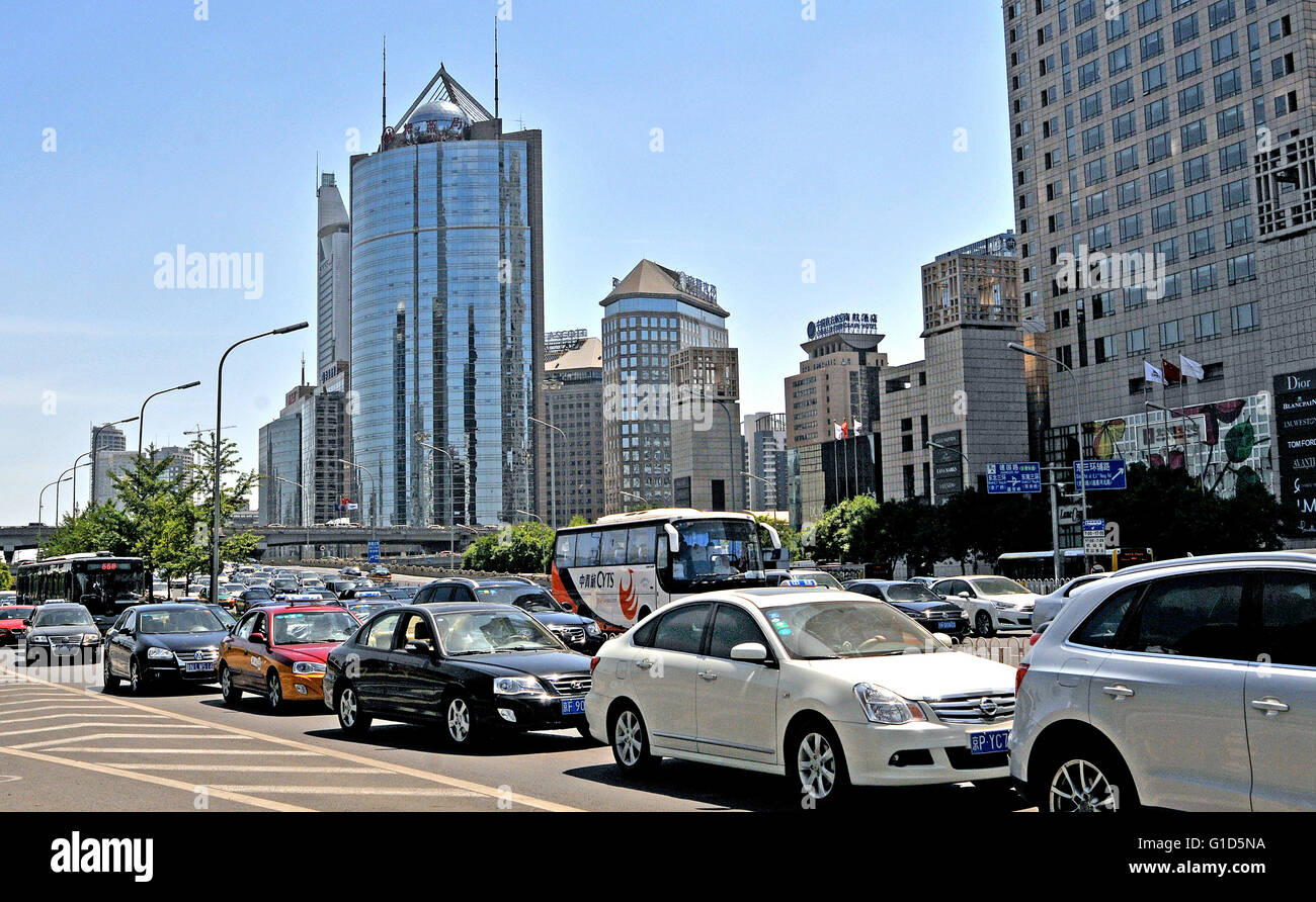 Embouteillage Beijing Chine Banque D'Images