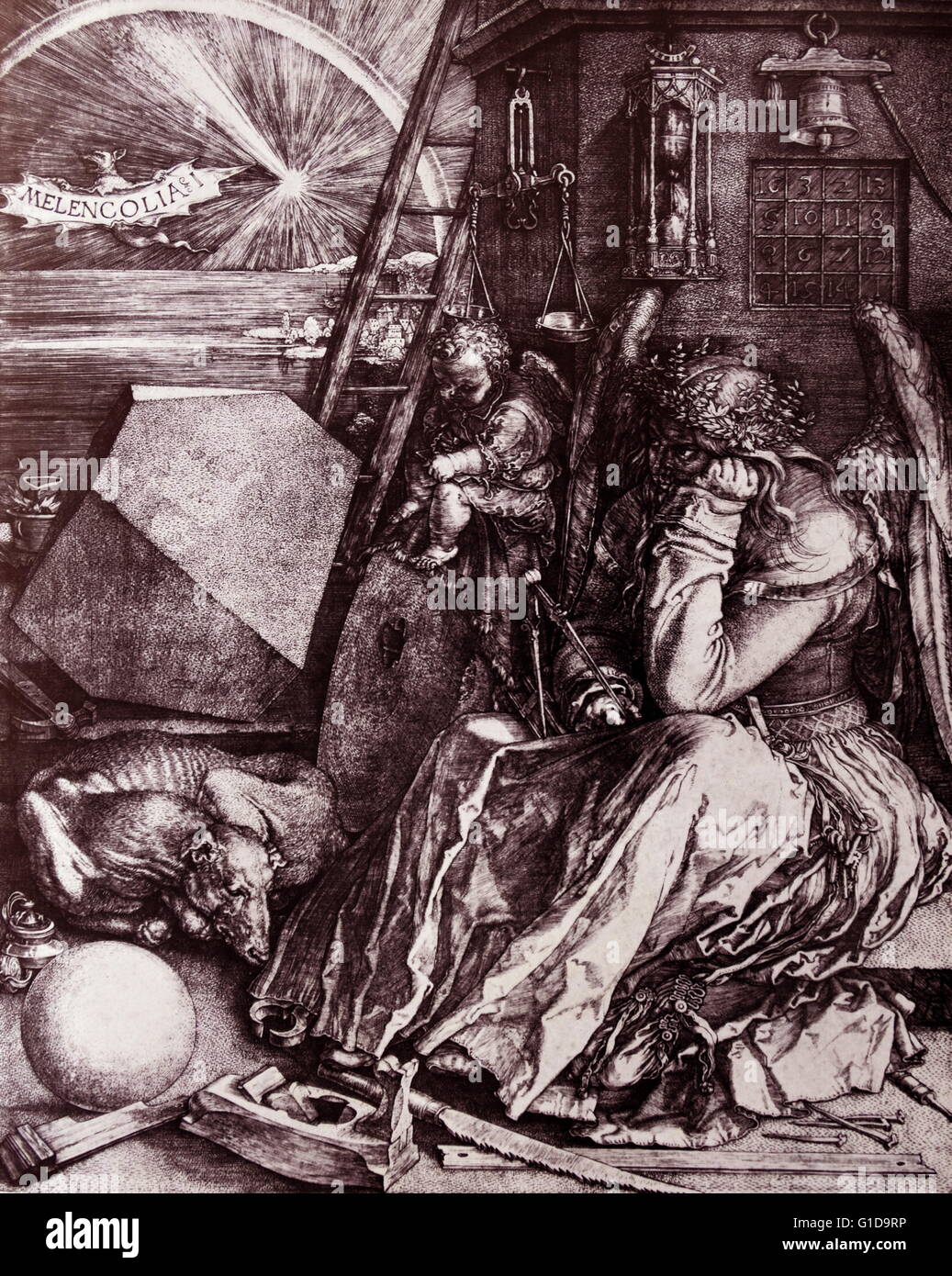albrecht-durer-melancholia-engraving-banque-de-photographies-et-d