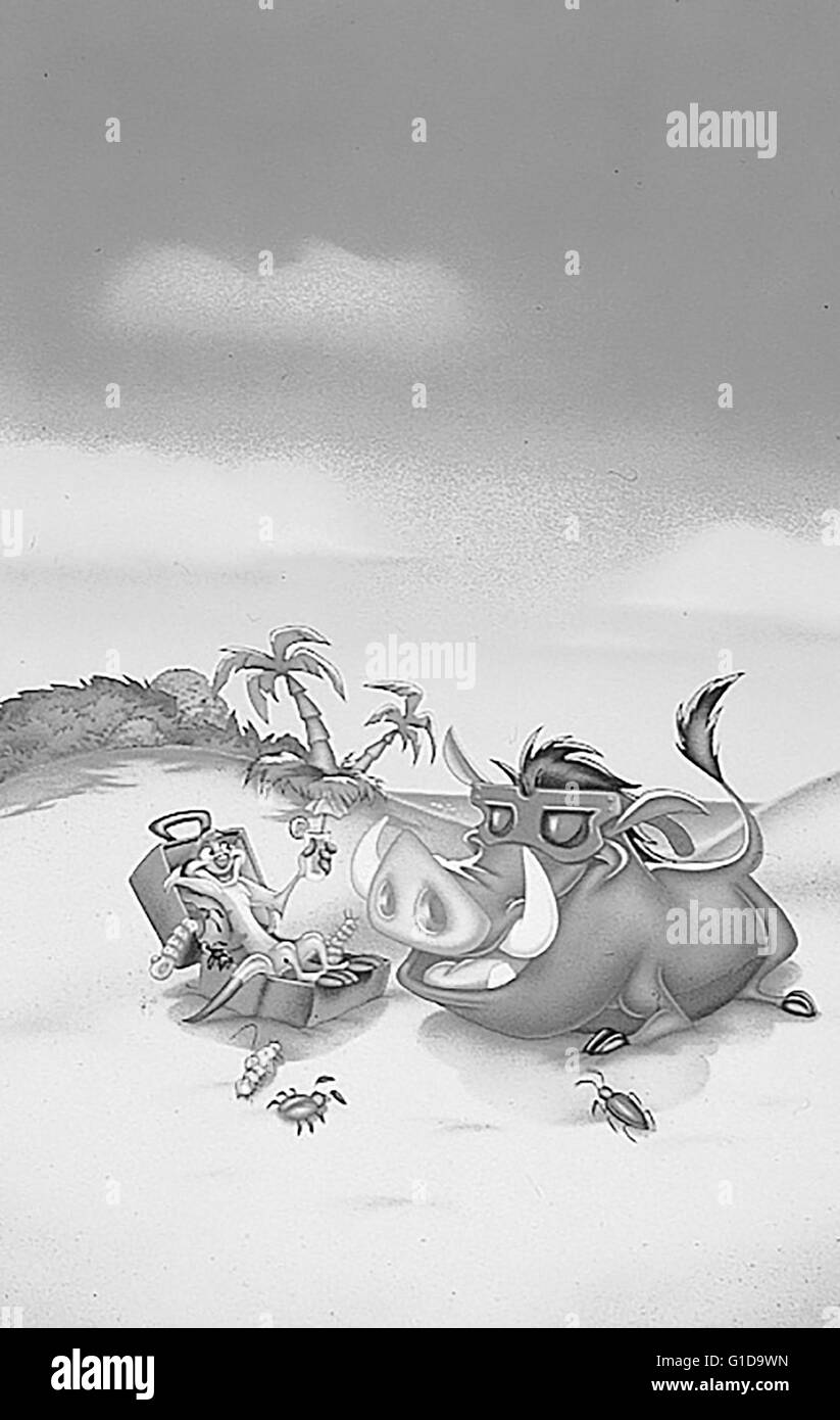 Rund um die Welt mit timon et Pumbaa / Zeichentrickfiguren / Warzenschwein, Banque D'Images