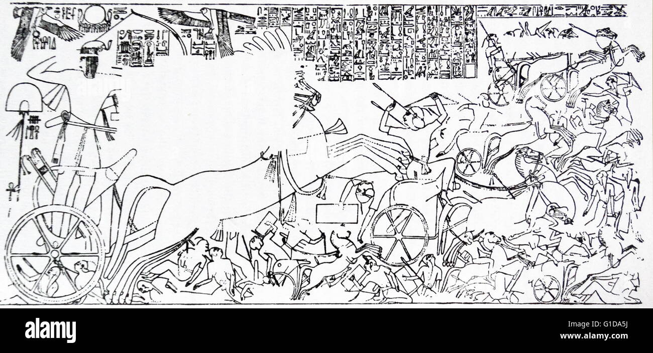 Yenoam Seti I conquiert, dans la Palestine antique ou la Syrie. Seti I (ou Sethos I comme en grec) était un pharaon du Nouvel Empire xixe dynastie égyptienne, le fils de Ramsès I et Sitre, et le père de Ramsès II. dates de son règne ne sont pas claires mais entre 1290 avant J.-C. à 1279 av. Banque D'Images