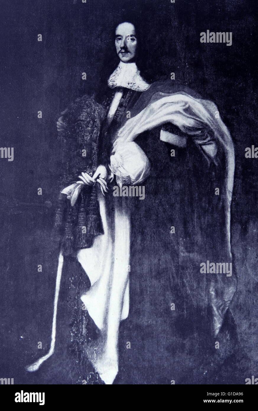 Heneage Finch (1621-1682) lord chancelier d'Angleterre en 1675. Peinture à Guildhall par J. M. Wright Banque D'Images