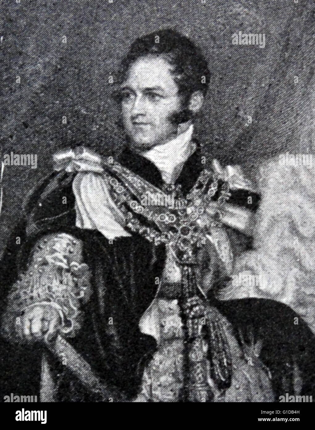 Roi des Belges, Léopold George de guanaco. Nommé Roi de Belgique par le Congrès national. Banque D'Images