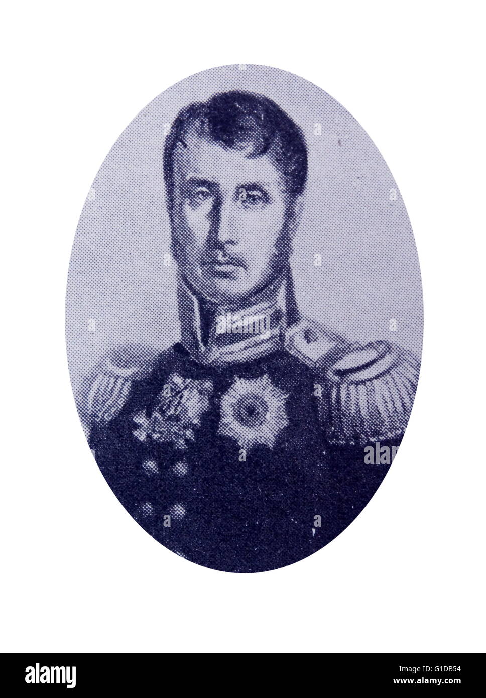 Portrait de Frédéric-guillaume III de Prusse (1770-1840) roi de Prusse. En date du 19e siècle Banque D'Images