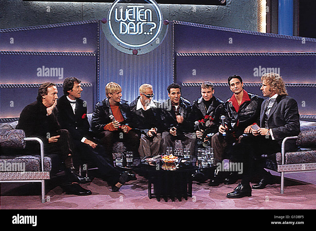 Wetten, dass... ? (TV-Show) / Marius Müller-Westernhagen / Udo Jürgens / Thomas Gottschalk,|Namur v.l.n.r., Marius Müller-Westernhagen : Udo Jürgens / / ? / ? / ? / ? / ? / Thomas Gottschalk| Banque D'Images