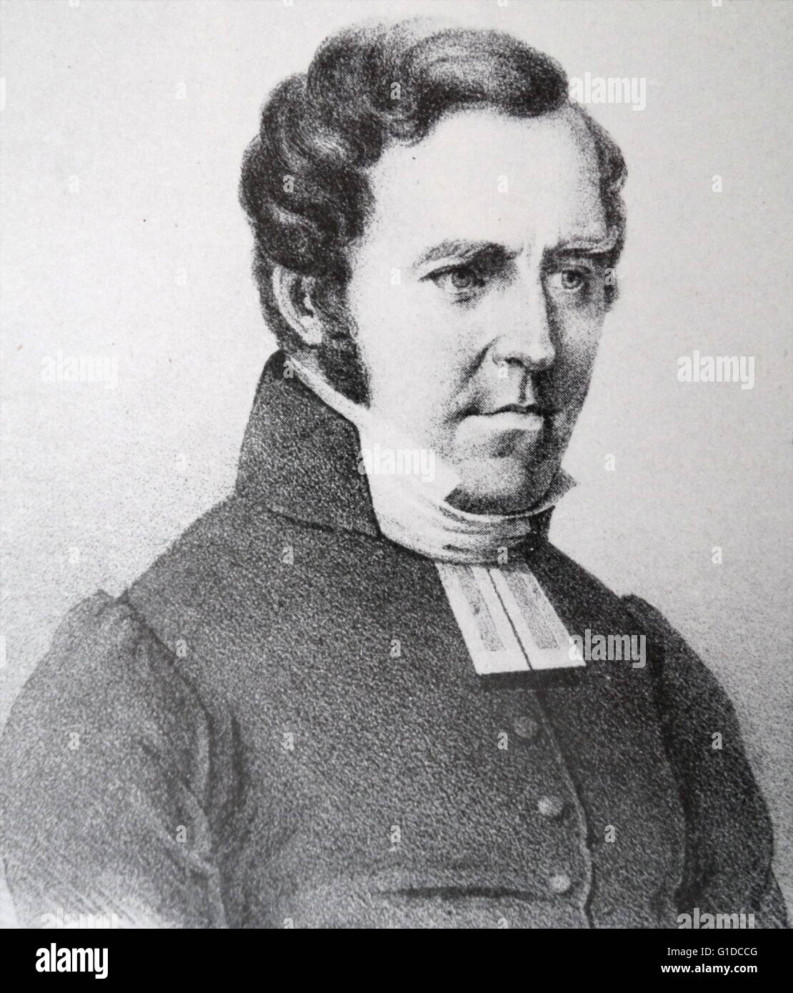 Portrait d'Anders Fryxell (1795-1881) un historien suédois. En date du 19e siècle Banque D'Images