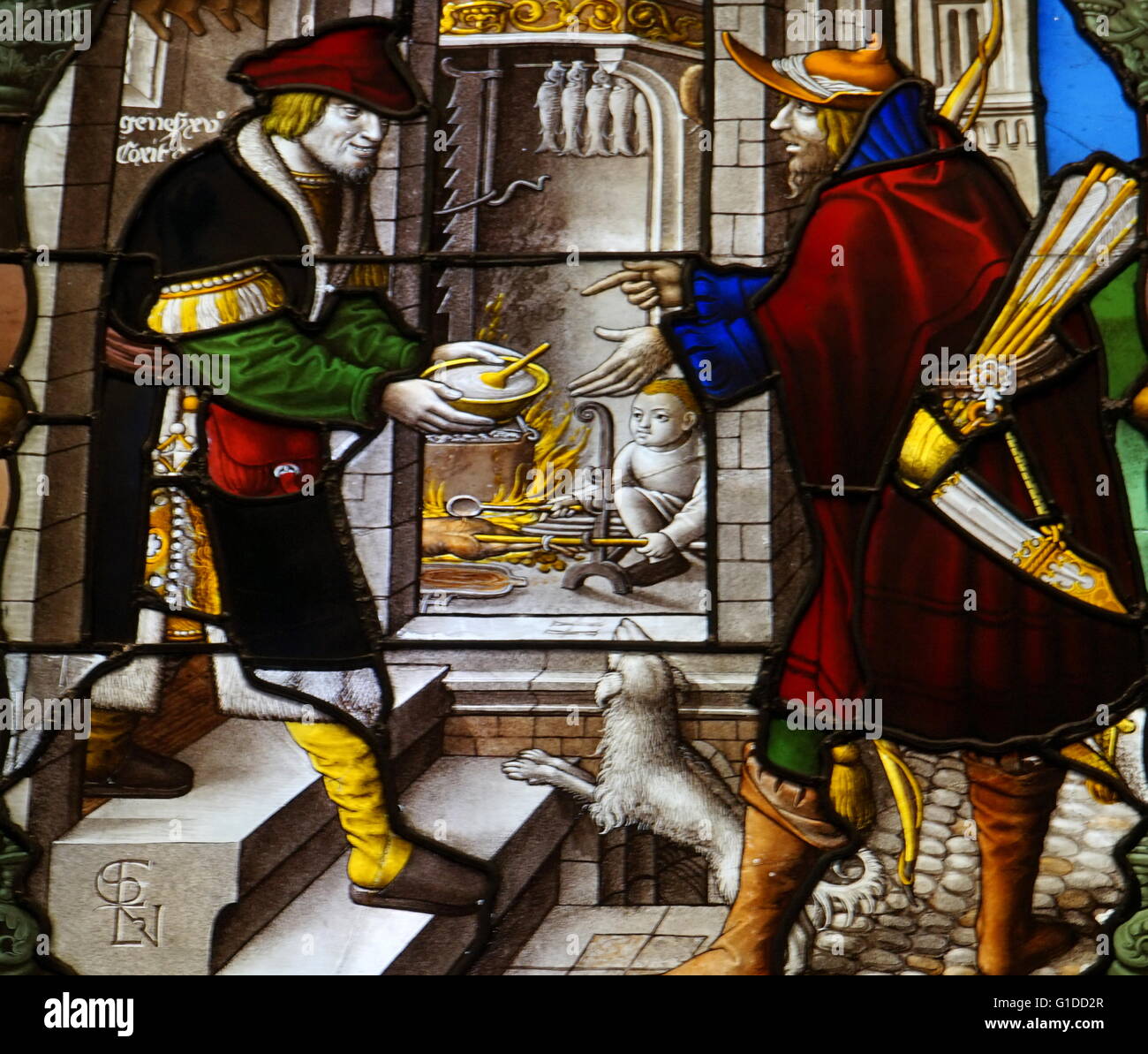 Vitraux de Mariawald, Allemagne 16e siècle Banque D'Images