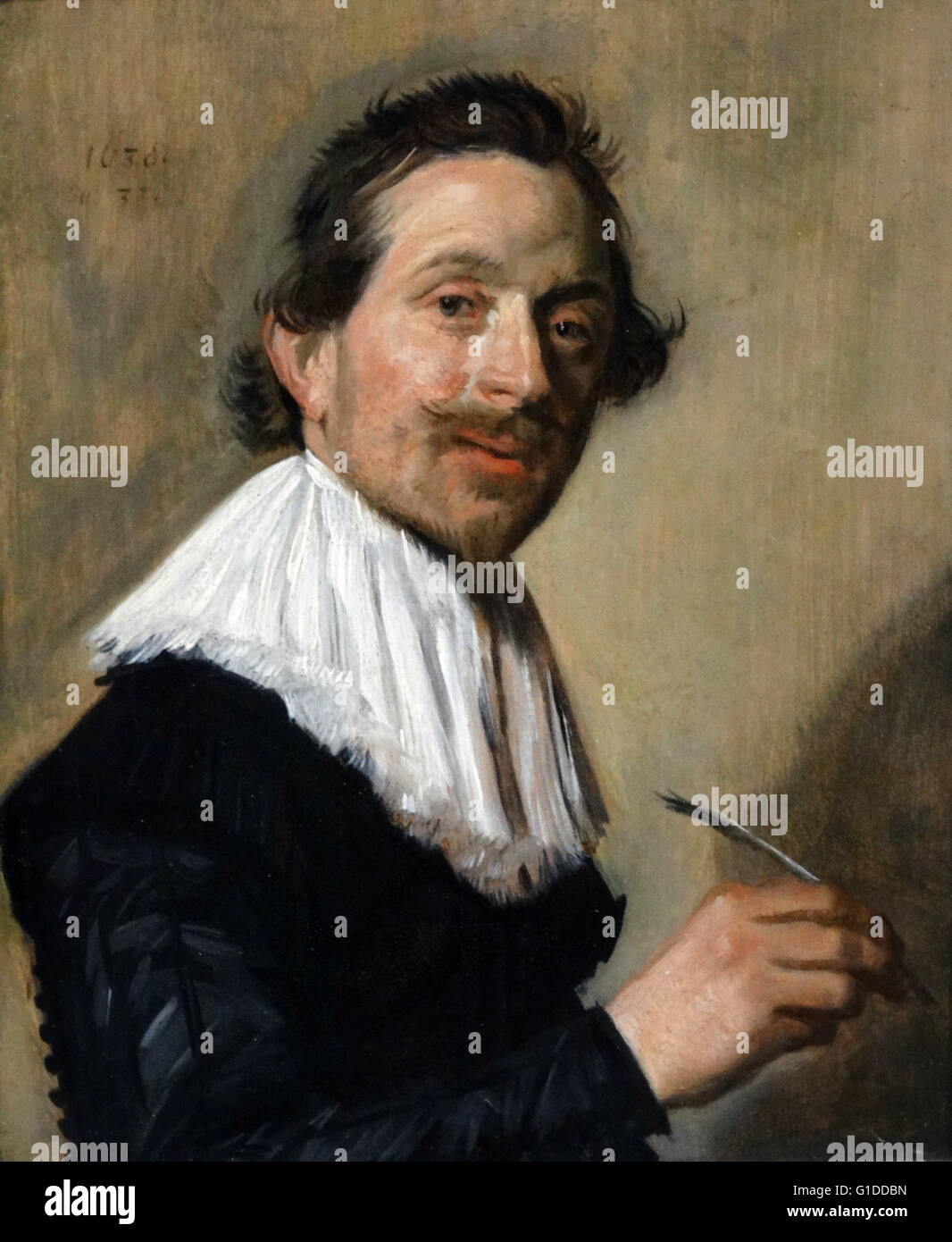Portrait de Jean de la Chambre à l'âge de 33 ans par Frans Hals (1580-1666) un peintre de portrait. En date du 17e siècle Banque D'Images