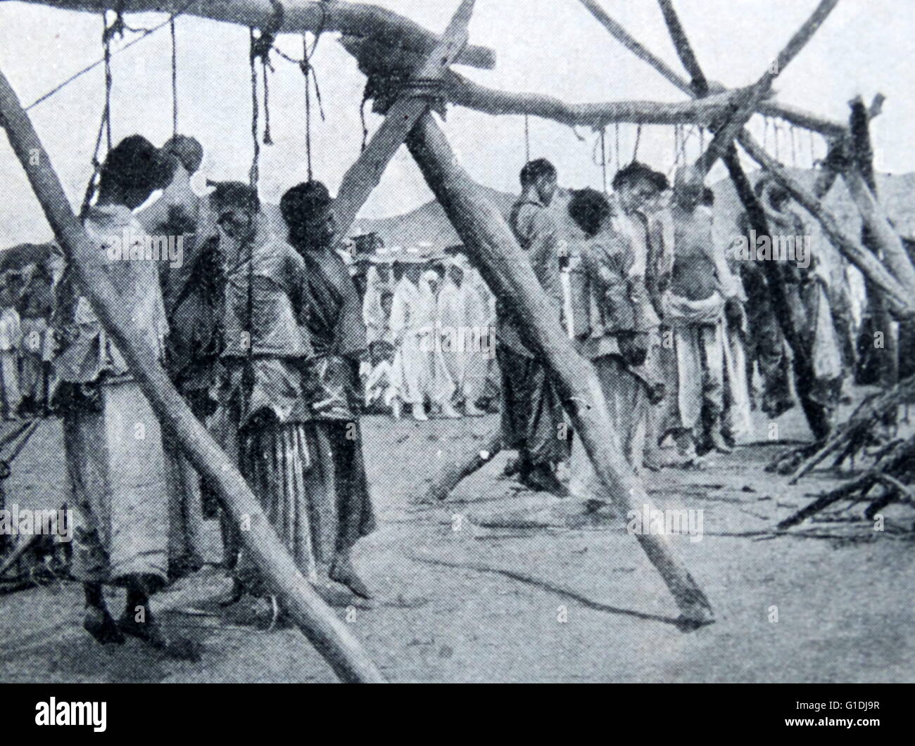 Les atrocités japonaises en Corée, 1900 Banque D'Images