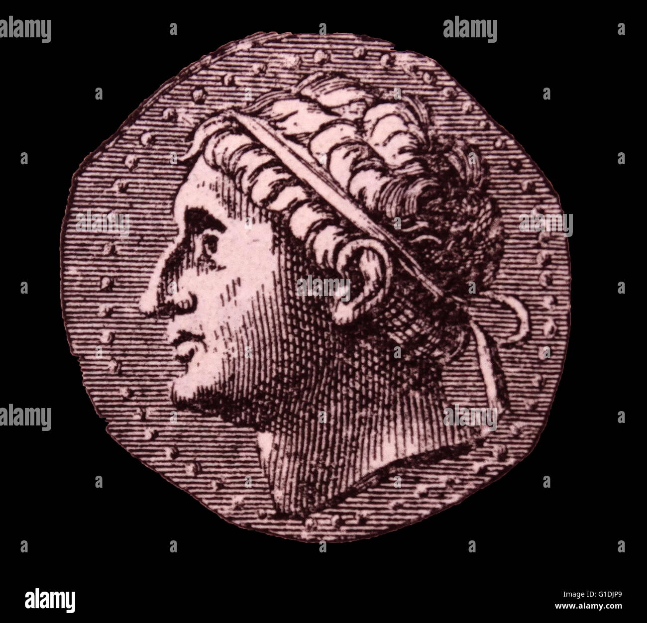 Cleomenes Gravure de III, roi de Sparte Banque D'Images