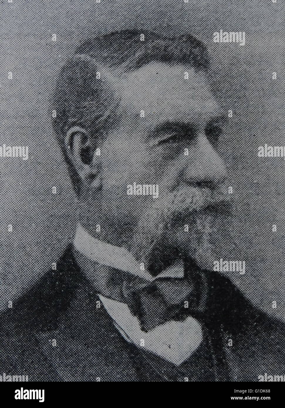 Portrait photographique de sir Richard Temple, 1 baronnet (1826-1902) un administrateur dans l'Inde britannique et un homme politique britannique. Datée 1890 Banque D'Images
