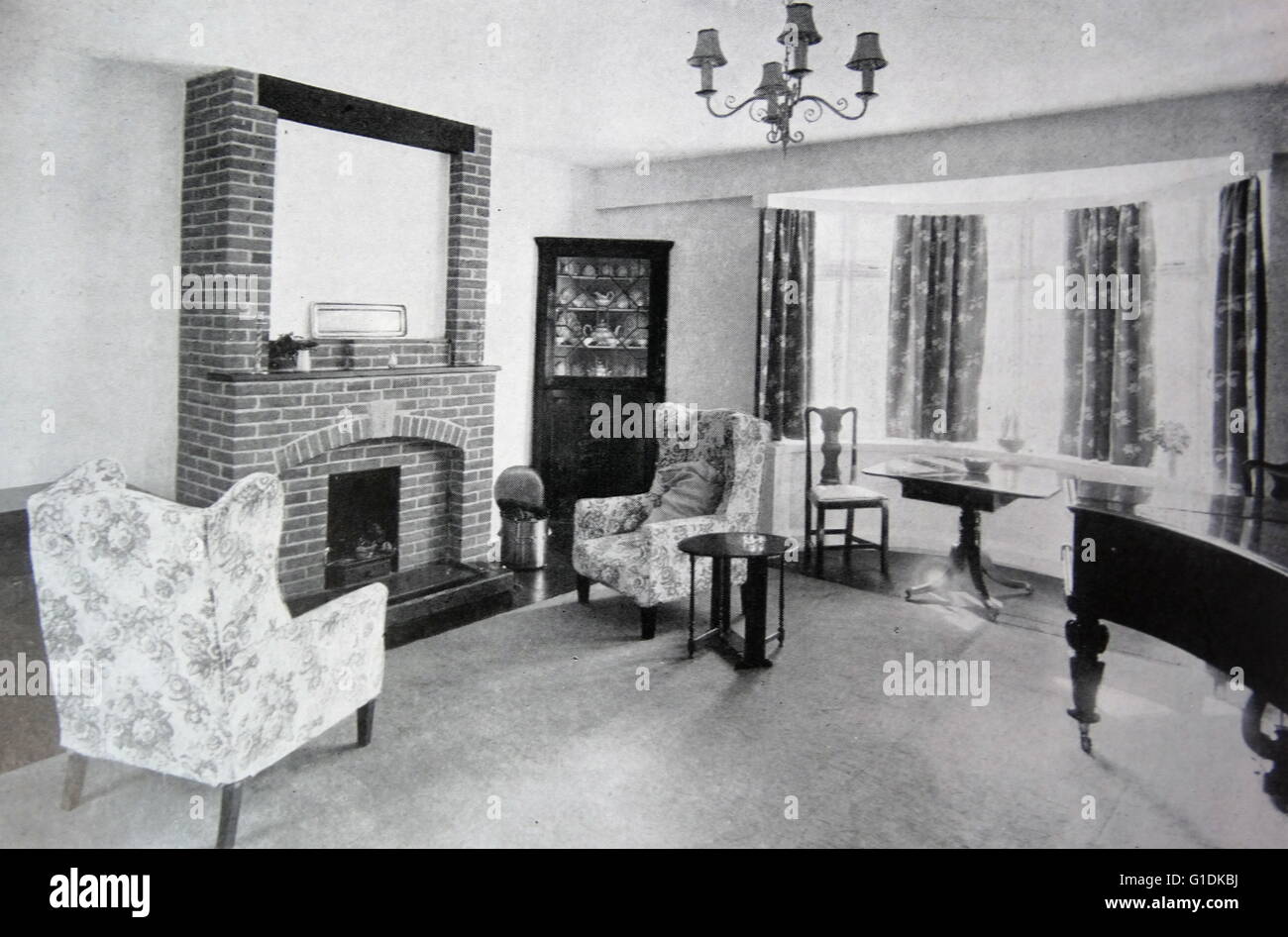 Photographie d'un salon des années 1950 Banque D'Images