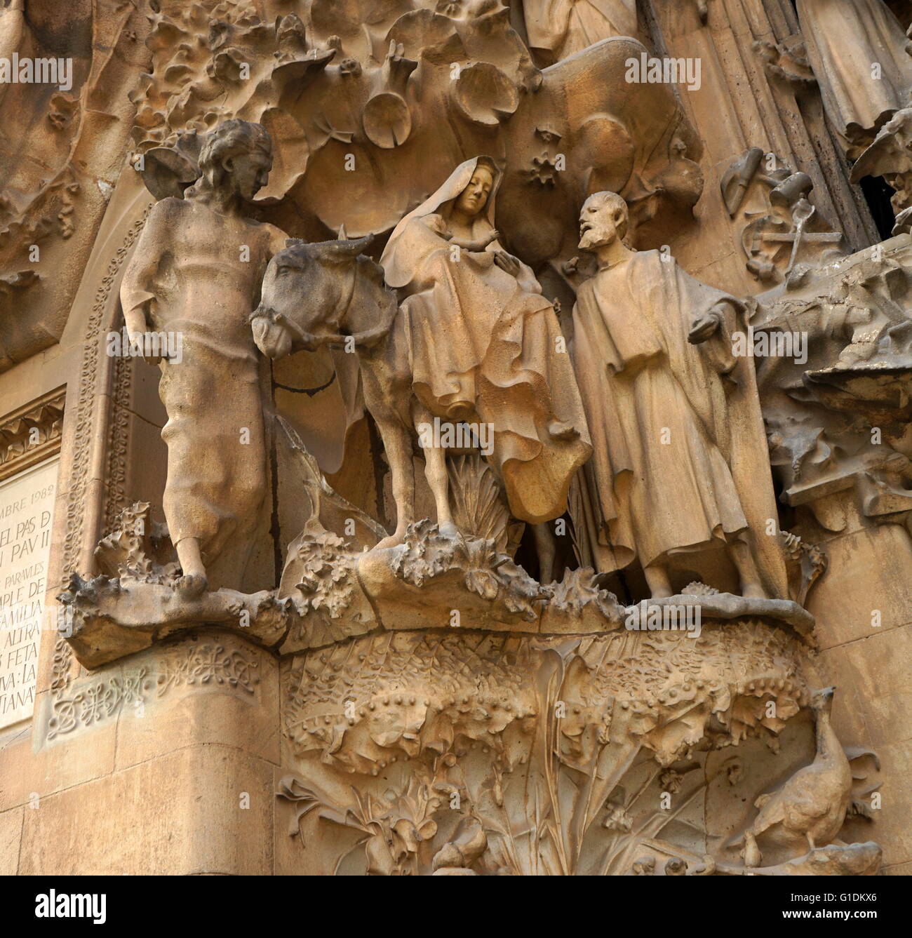Détails de l'extérieur de la Temple Expiatori Basílica je de la Sagrada Família, une église catholique romaine de Barcelone, conçu par l'architecte espagnol Antoni Gaudí (1852-1926). En date du 21e siècle Banque D'Images