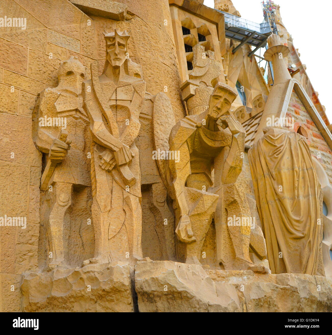 Détails de l'extérieur de la Temple Expiatori Basílica je de la Sagrada Família, une église catholique romaine de Barcelone, conçu par l'architecte espagnol Antoni Gaudí (1852-1926). En date du 21e siècle Banque D'Images