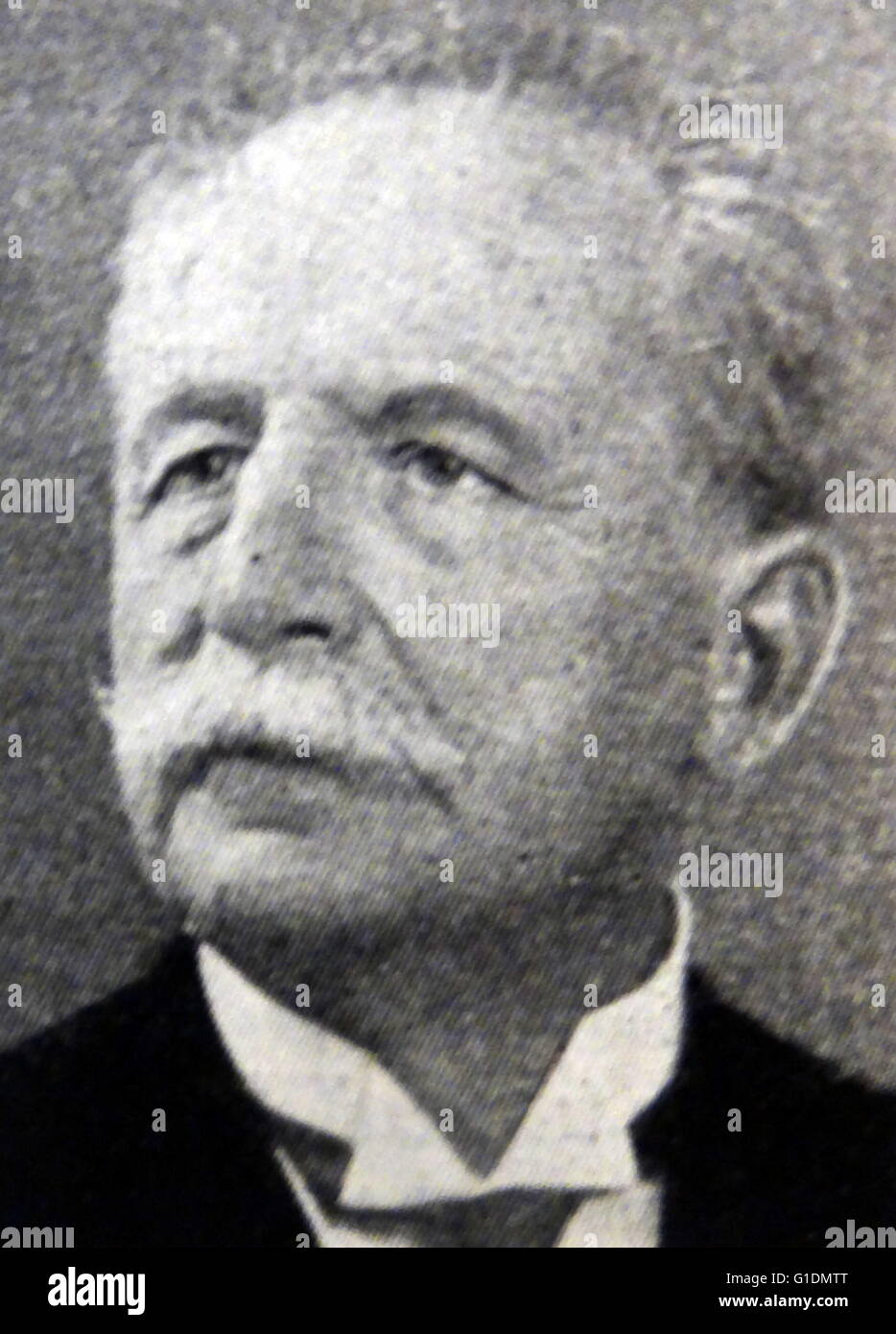 Portrait de David Kristian Bergström (1858-1946) un homme politique et éditeur. En date du 20e siècle Banque D'Images