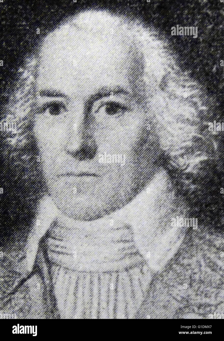 Portrait de Paul Barras (1755-1829) un homme politique français de la Révolution française et chef de l'Annuaire du régime. En date du 19e siècle Banque D'Images