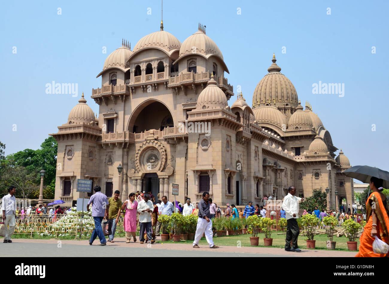 L'ensemble du Temple de Belur Math, près de Kolkata, West Bengal, India Banque D'Images
