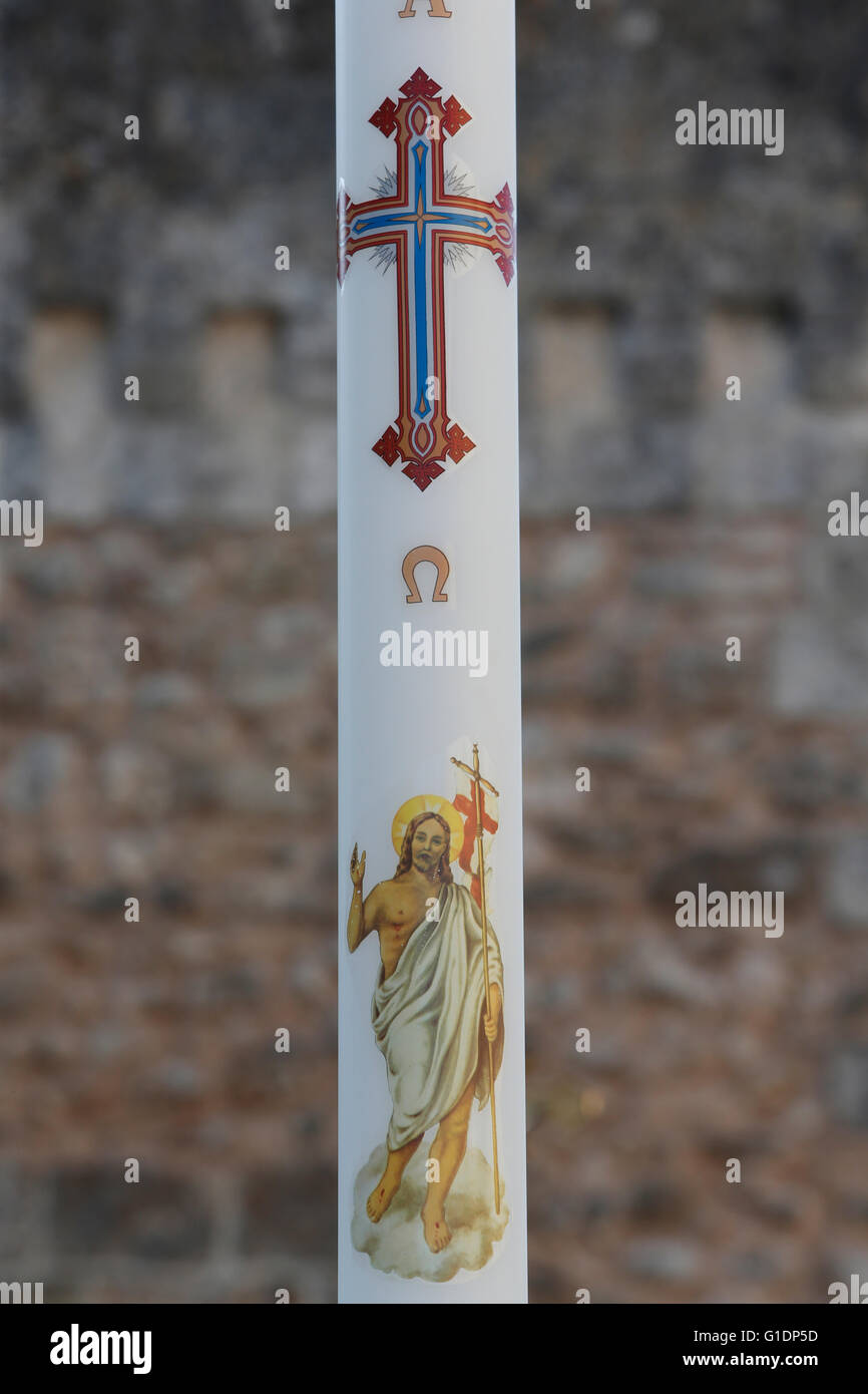 Autel catholique bougie. Depressa. L'Italie. Banque D'Images