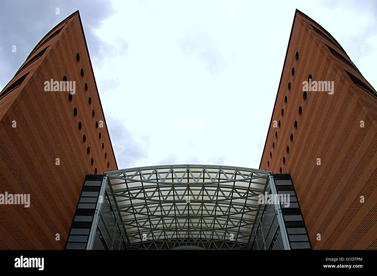 Mario Botta, bâtiment à Lugano, Suisse Banque D'Images