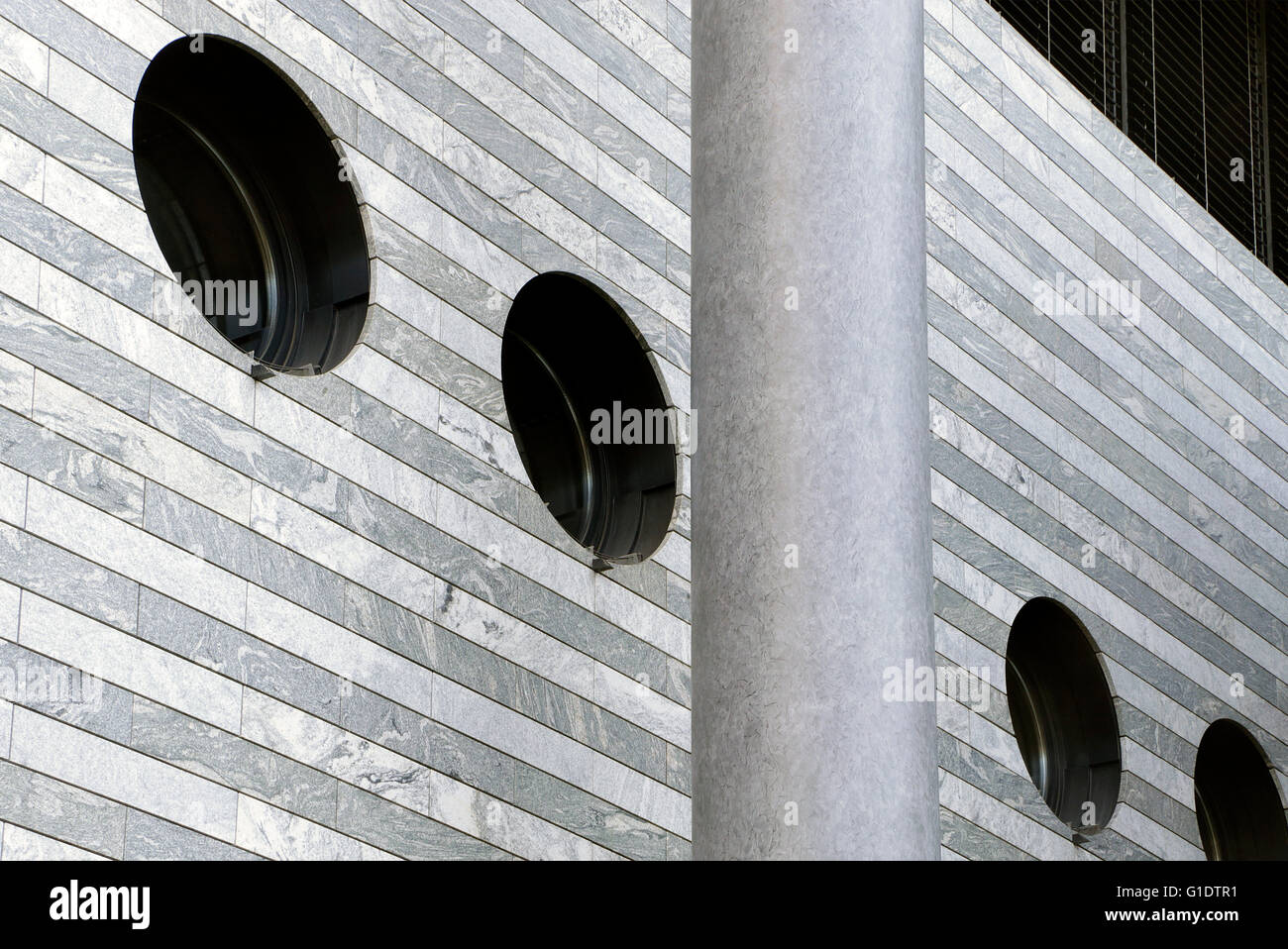 L'architecture de Mario Botta - Banque des Règlements Internationaux - construire à Bâle, Suisse Banque D'Images