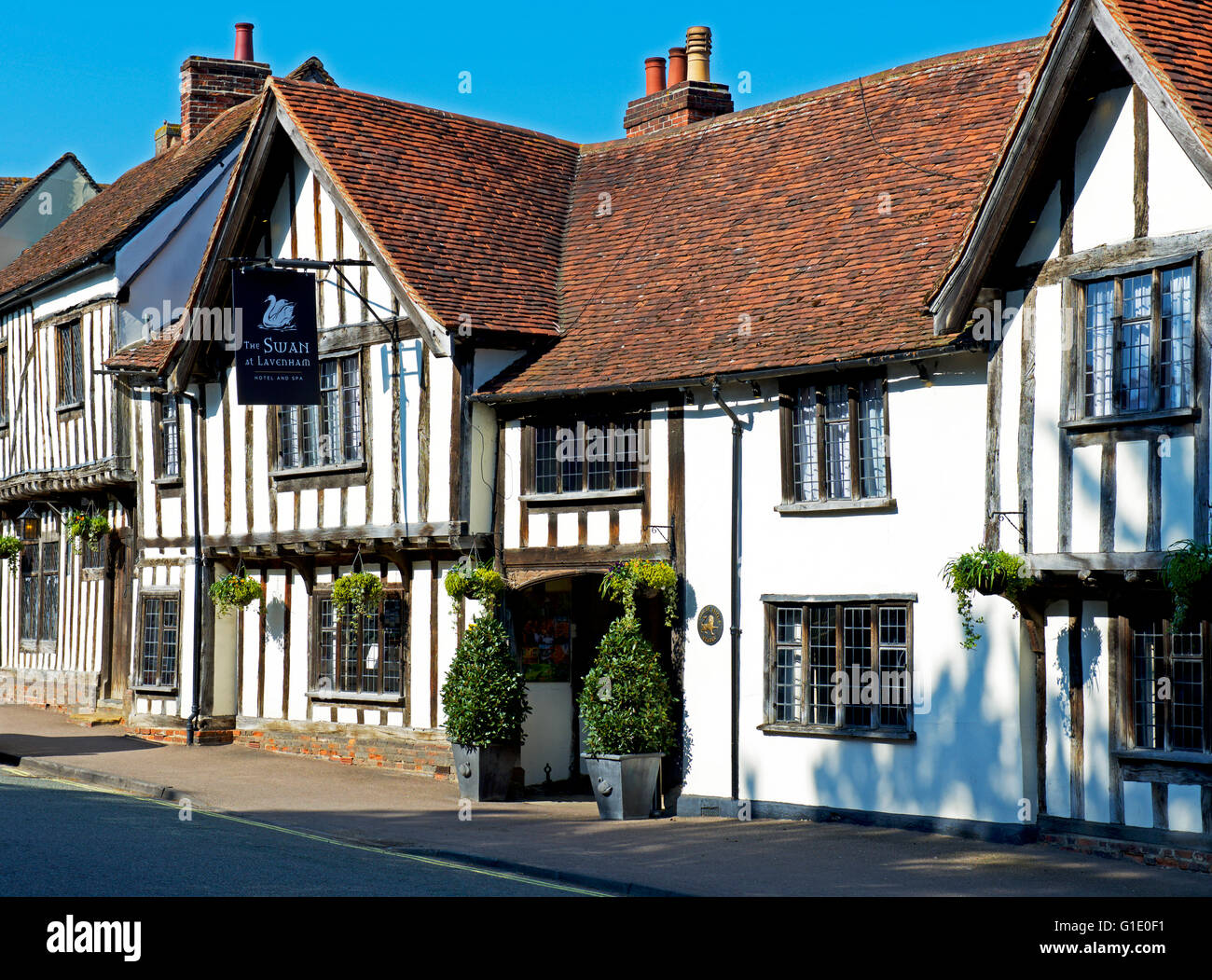 Le cygne au Lavenham, hôtel et spa, Suffolk, Angleterre, Royaume-Uni Banque D'Images