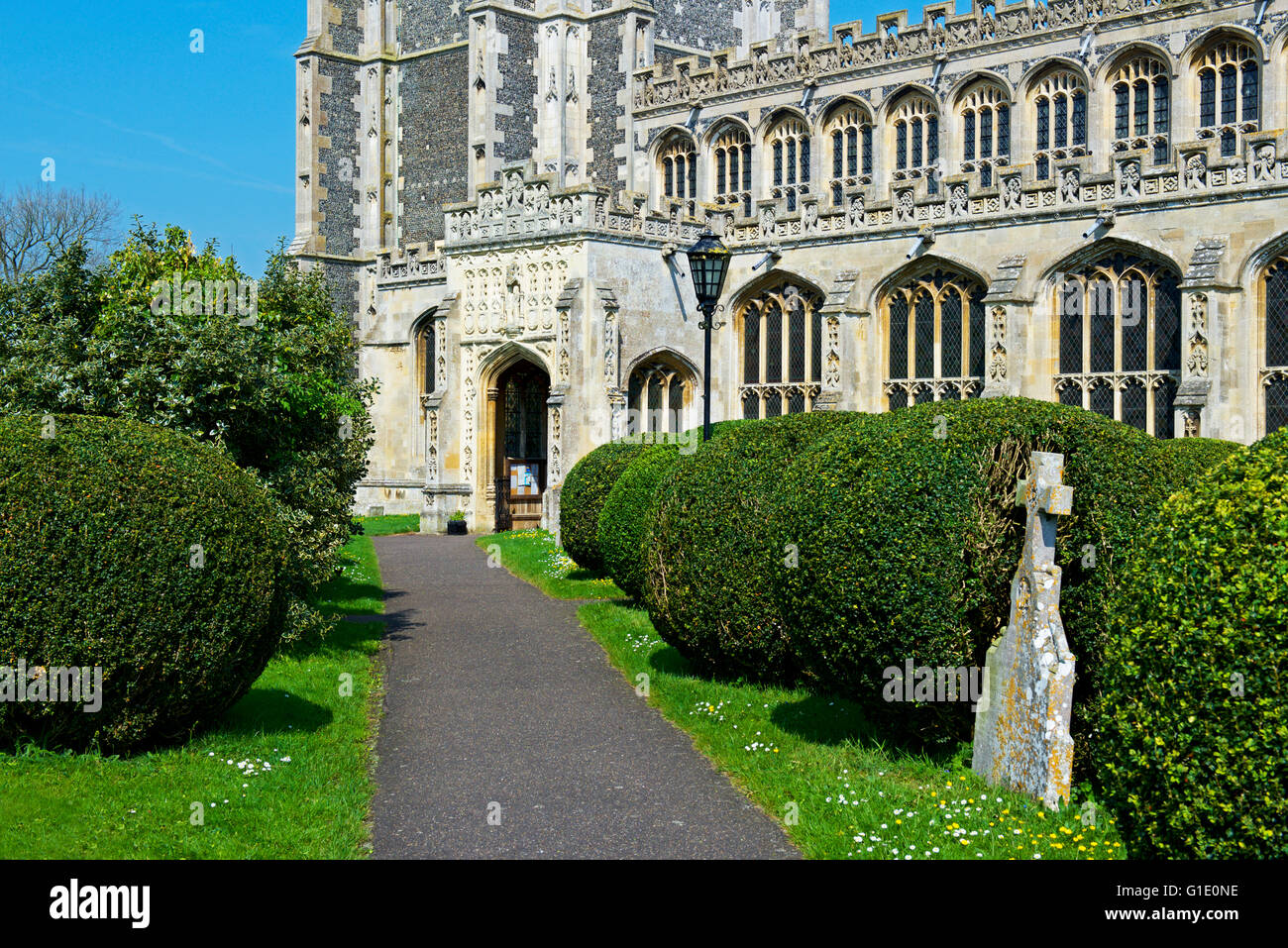 Eglise Saint Pierre et Saint Paul, dans le village de Long Melford, Suffolk, Angleterre, Royaume-Uni Banque D'Images