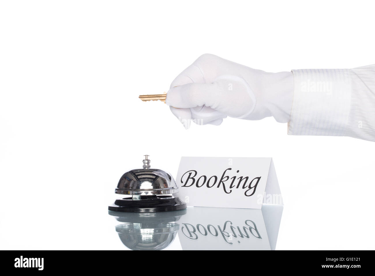 Bell Service sur le chèque en 24 avec un fond blanc Banque D'Images Bell Service sur le chèque en 24 avec un fond blanc Banque D'Images
