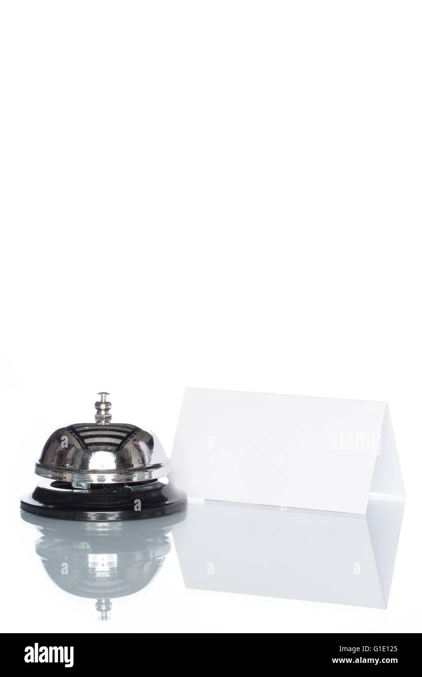 Bell Service sur le chèque en 24 avec un fond blanc Banque D'Images Bell Service sur le chèque en 24 avec un fond blanc Banque D'Images