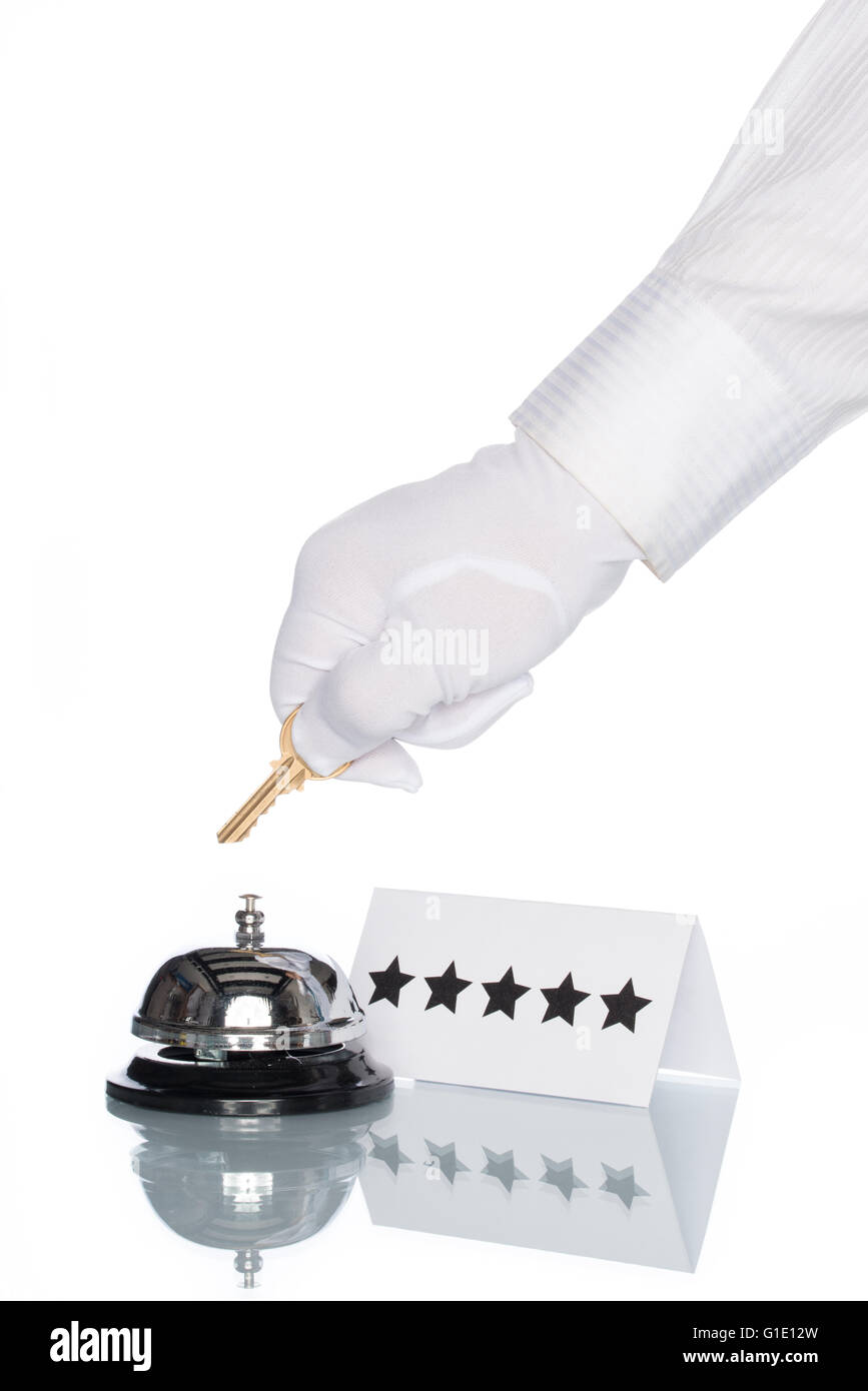 Bell Service sur le chèque en 24 avec un fond blanc Banque D'Images Bell Service sur le chèque en 24 avec un fond blanc Banque D'Images