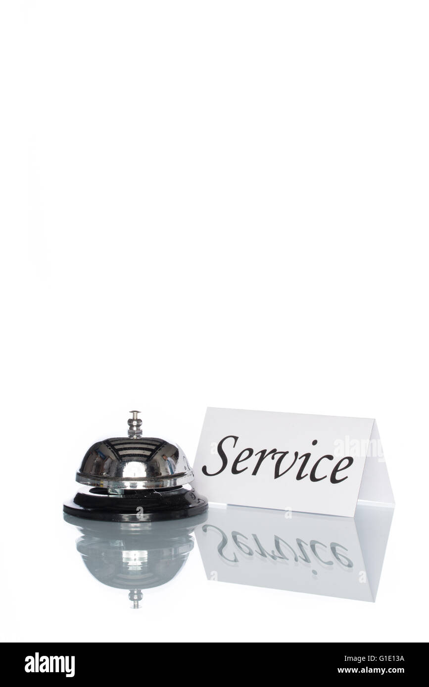 Bell Service sur le chèque en 24 avec un fond blanc Banque D'Images Bell Service sur le chèque en 24 avec un fond blanc Banque D'Images