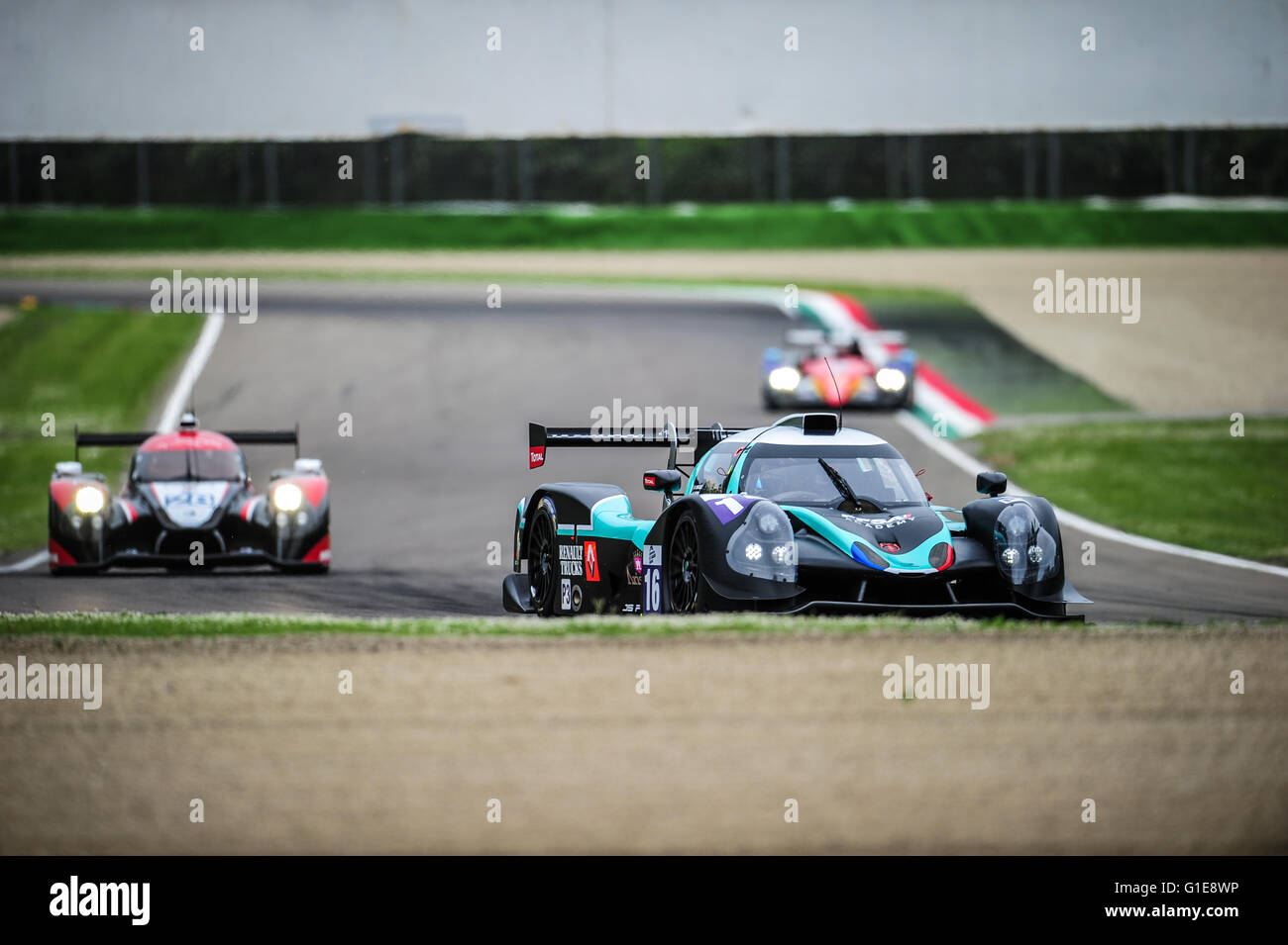 Imola, Italie. 14 mai, 2016. Autodromo Internazionale Enzo e Dino Ferrari, Imola, Italie. 4 heures d'endurance Imao. Vendredi Jour de qualification. # 16 PANIS BARTHEZ LA CONCURRENCE (FRA) Ligier JS P3 LMP3 NISSAN ERIC DEBARD (FRA) VALENTIN MOINEAULT (FRA) SIMON GACHET (FRA) : Action de Crédit Plus Sport Images/Alamy Live News Banque D'Images