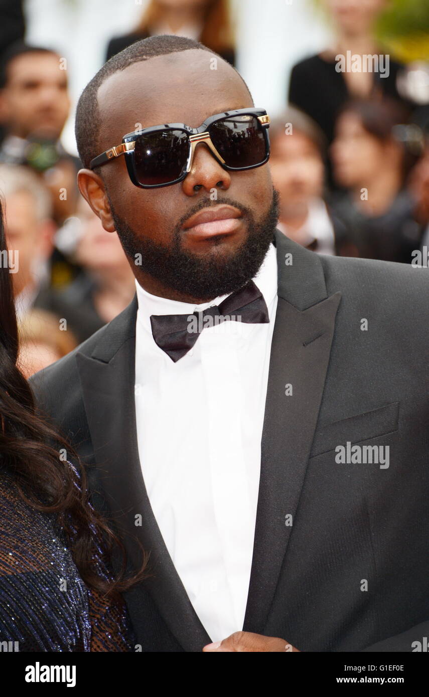 Cannes, France. Le 11 mai, 2016. CANNES, FRANCE - 14 MAI : Maitre GIMS assiste à la "BFG (Le Bon Gros géant - Le BGG)' premiere lors de la 69 e assemblée annuelle du Festival du Film de Cannes au Palais des Festivals le 14 mai 2016 à Cannes, France. © Frédéric Injimbert/ZUMA/Alamy Fil Live News Banque D'Images